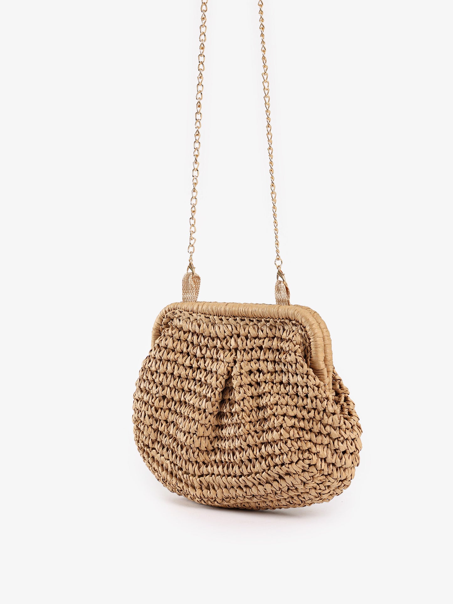Woven Chain Strap Clutch