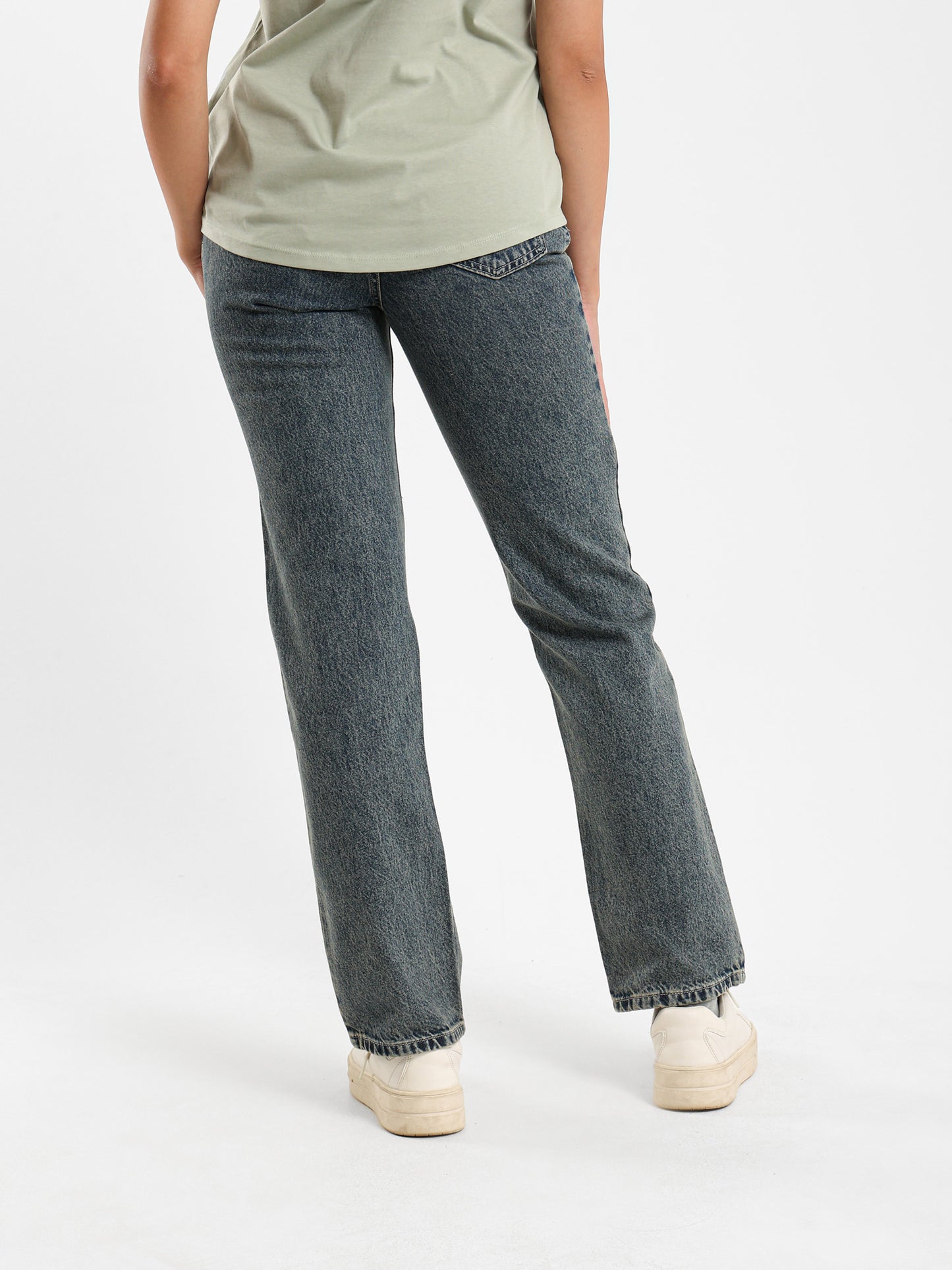 Overdyed Straight-Leg Jeans