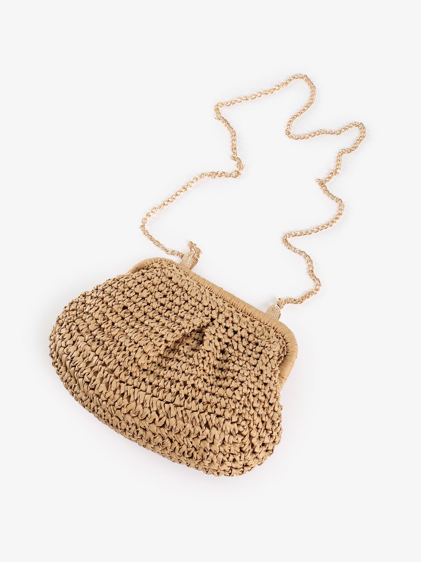 Woven Chain Strap Clutch