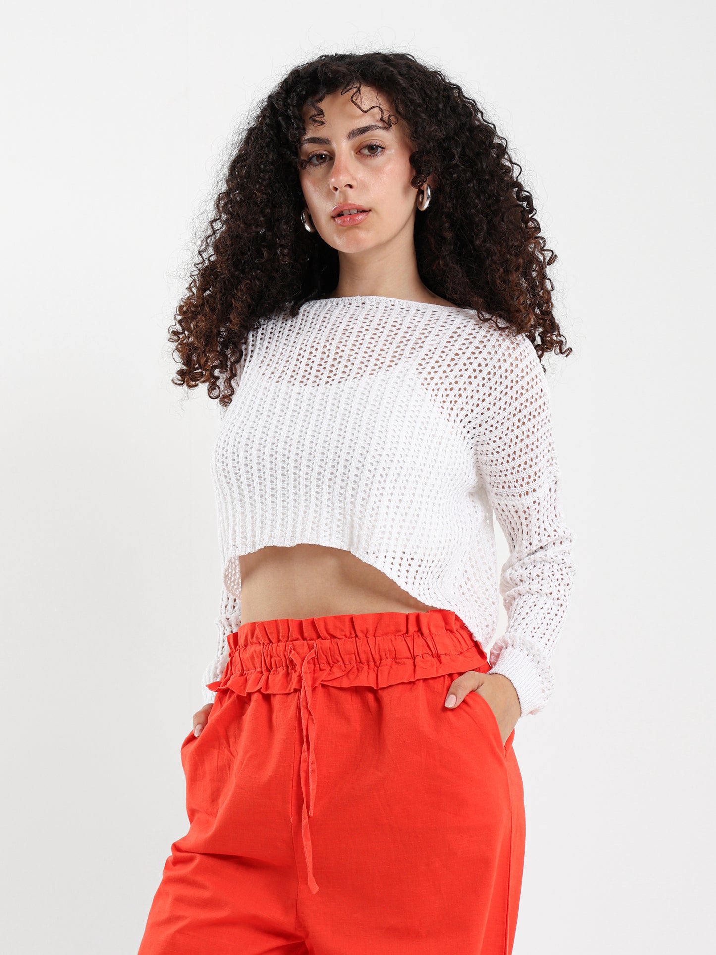 Tricot Loose Fit Knit Top