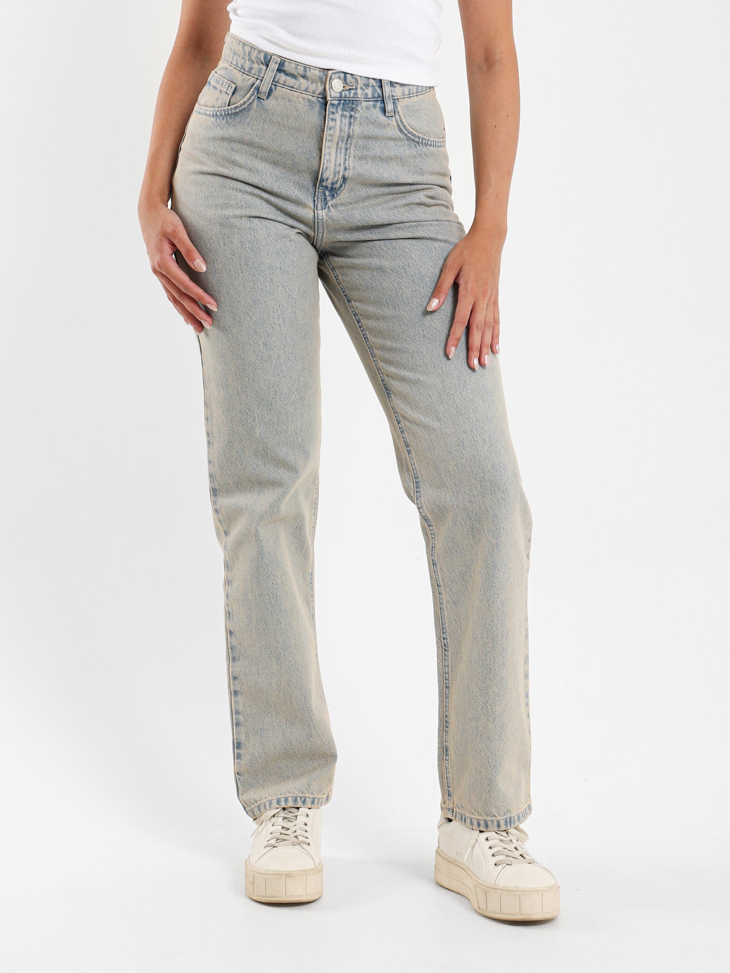Overdyed Straight-Leg Jeans