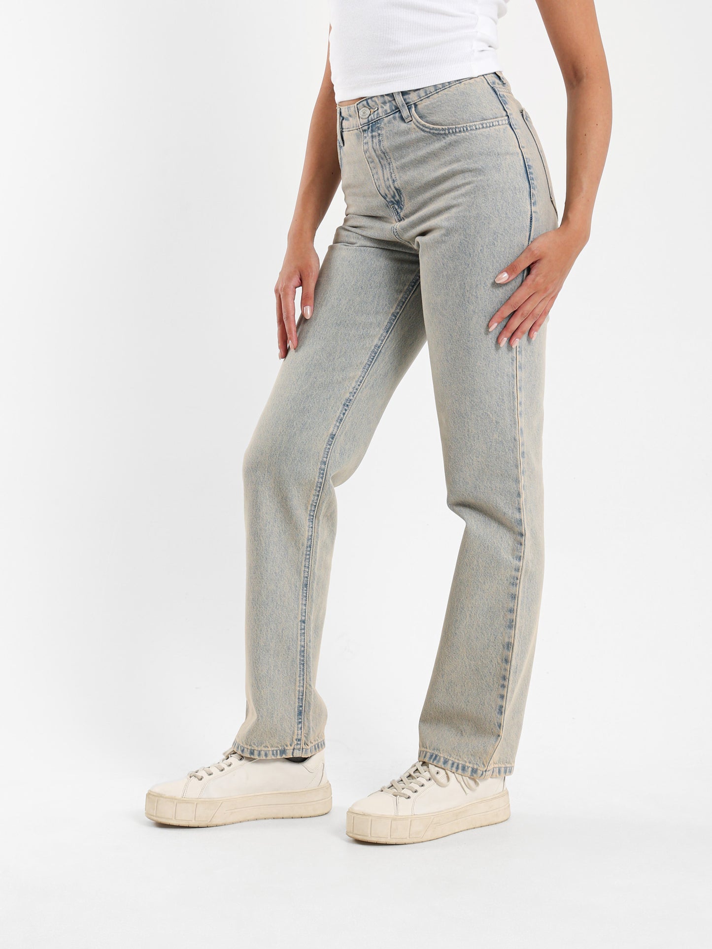Overdyed Straight-Leg Jeans