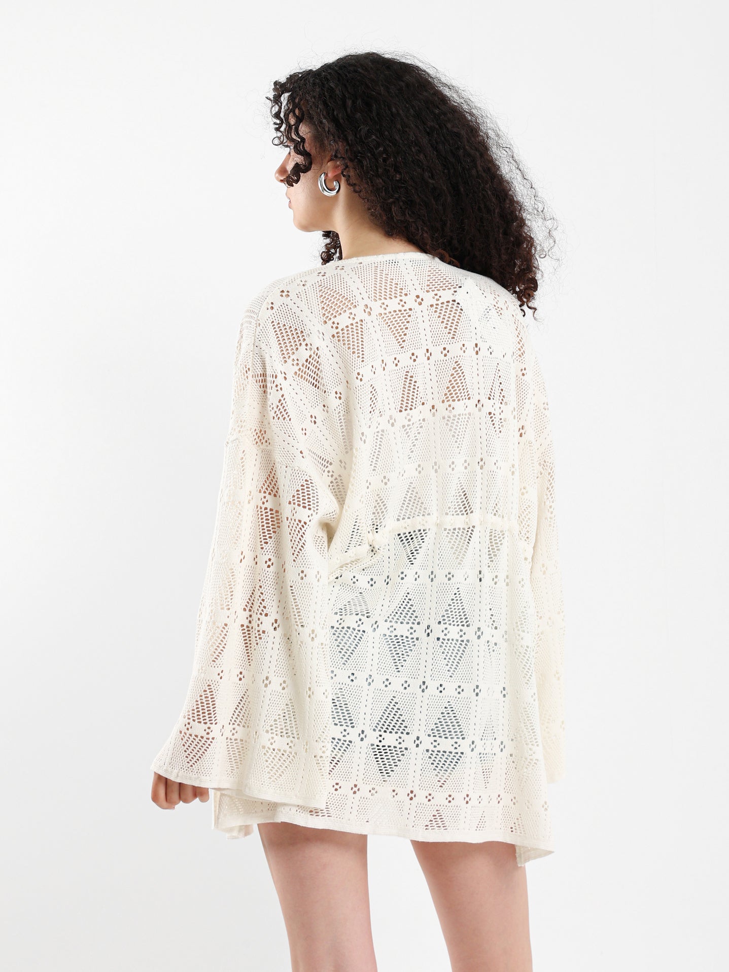 Bell Sleeve Lace Kimono