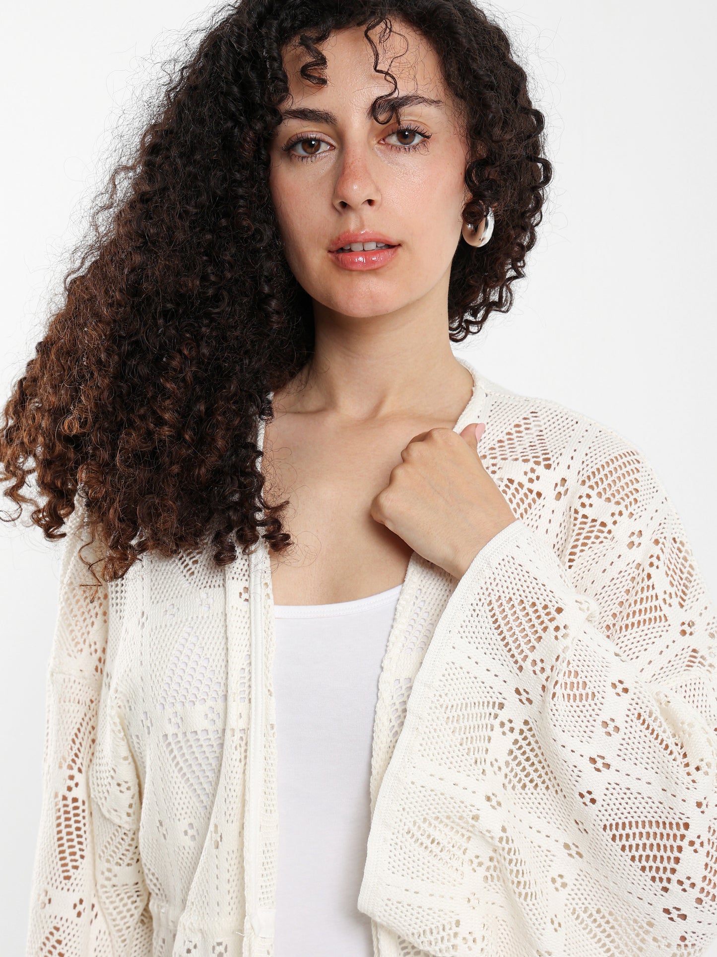 Bell Sleeve Lace Kimono