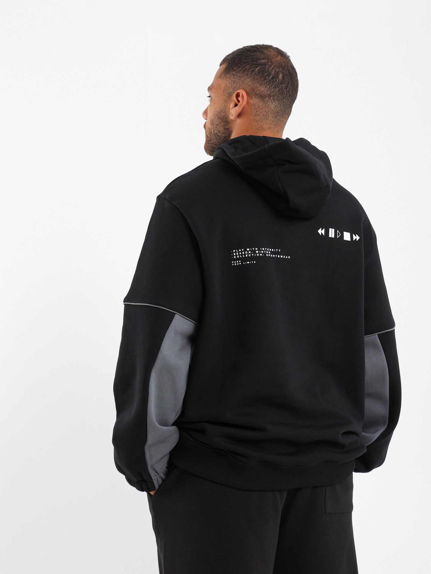 Quarter Zip Oversized Hoodie - Outlet