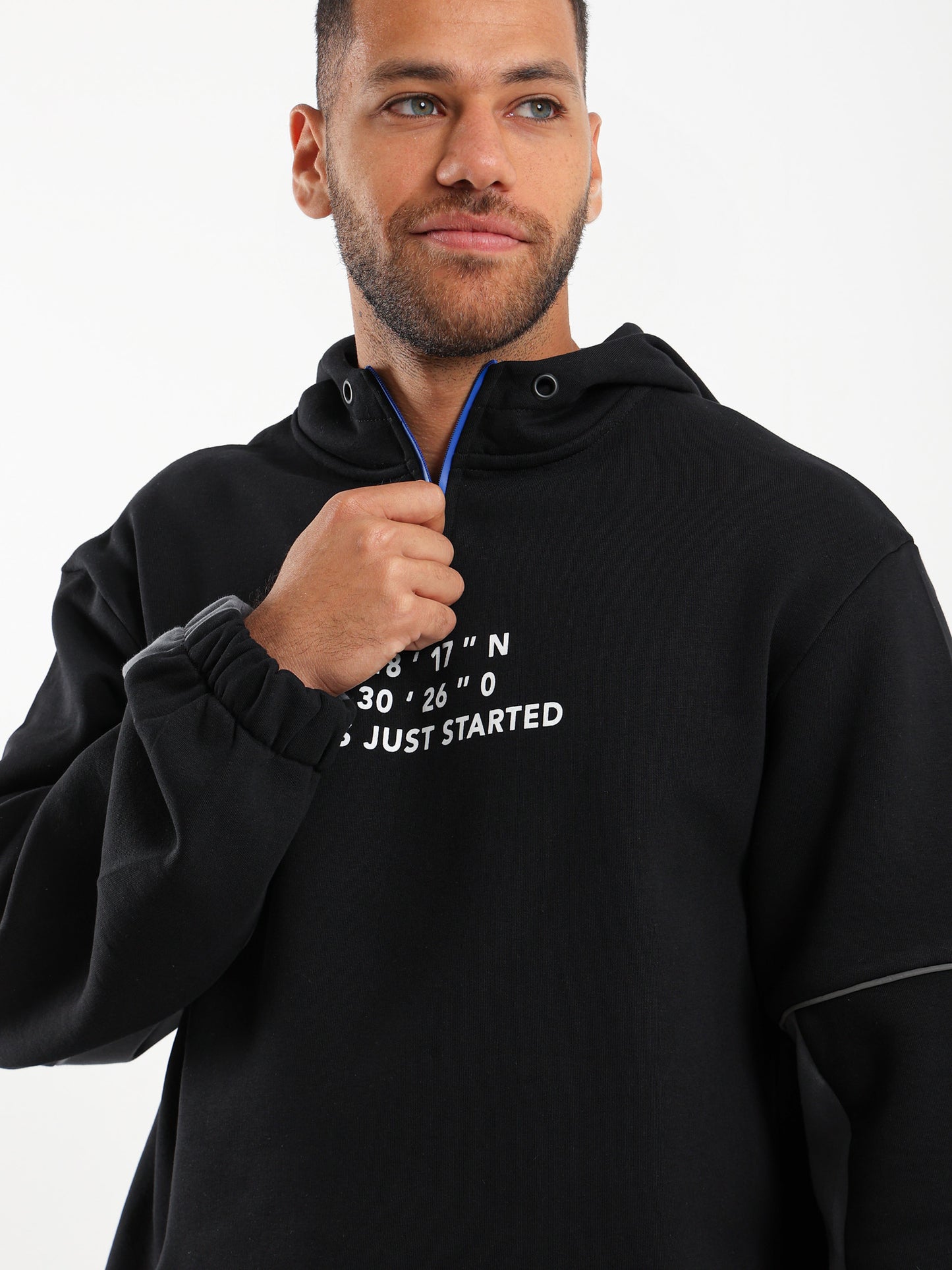 Quarter Zip Oversized Hoodie - Outlet