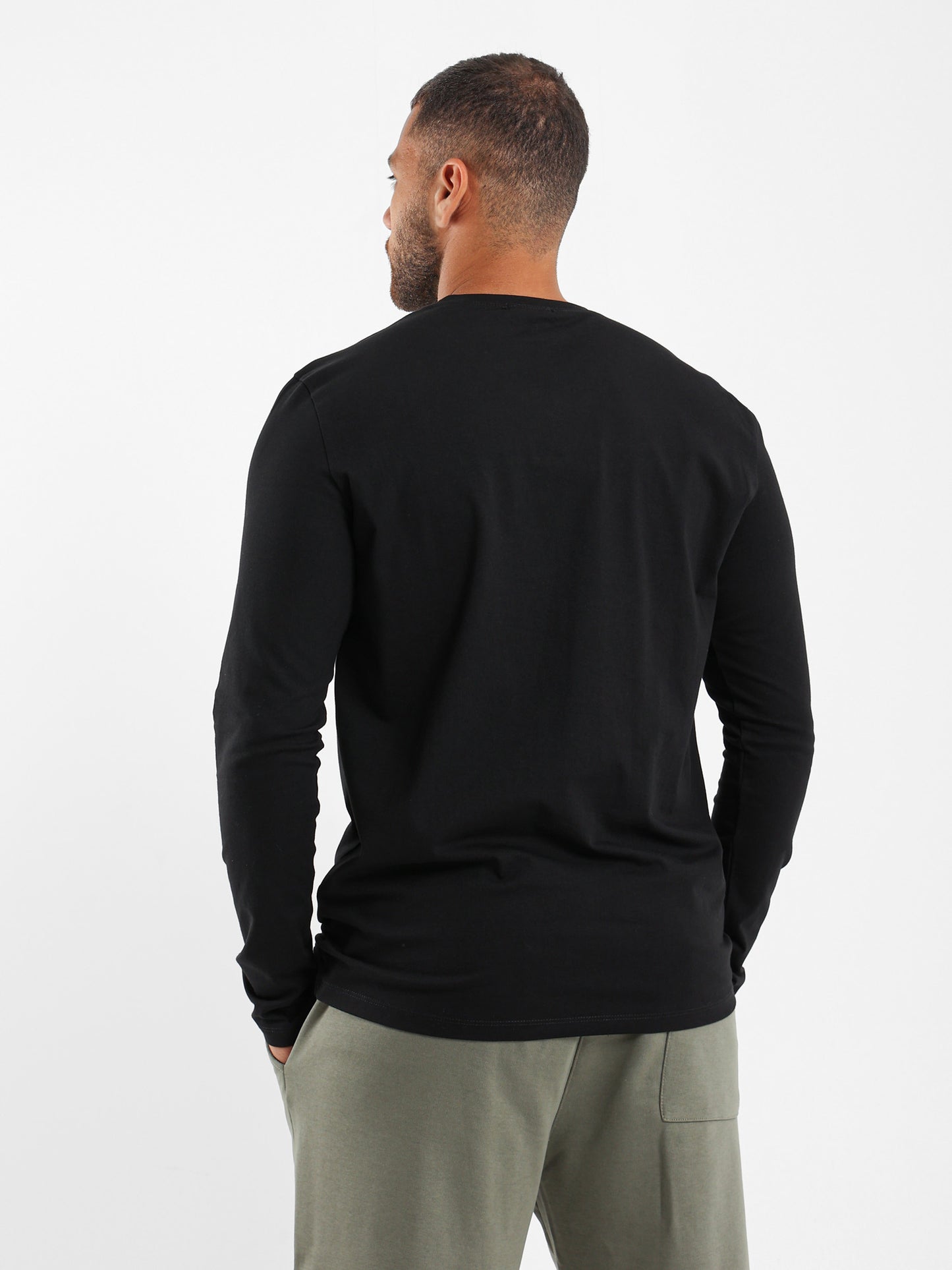 Basic V-Neck Long Sleeve T-Shirt - Outlet