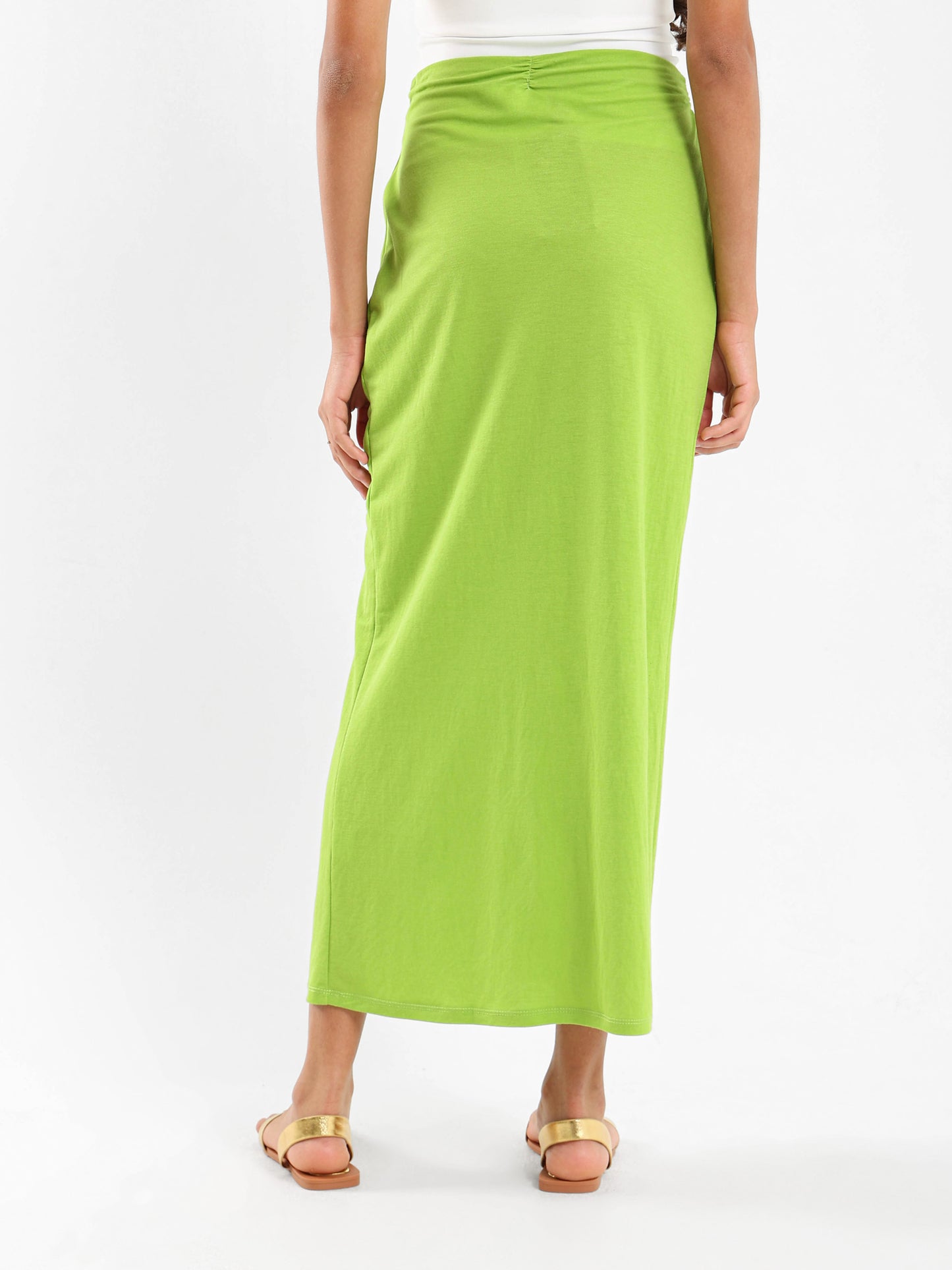 Front-Ruched Maxi Skirt - Outlet