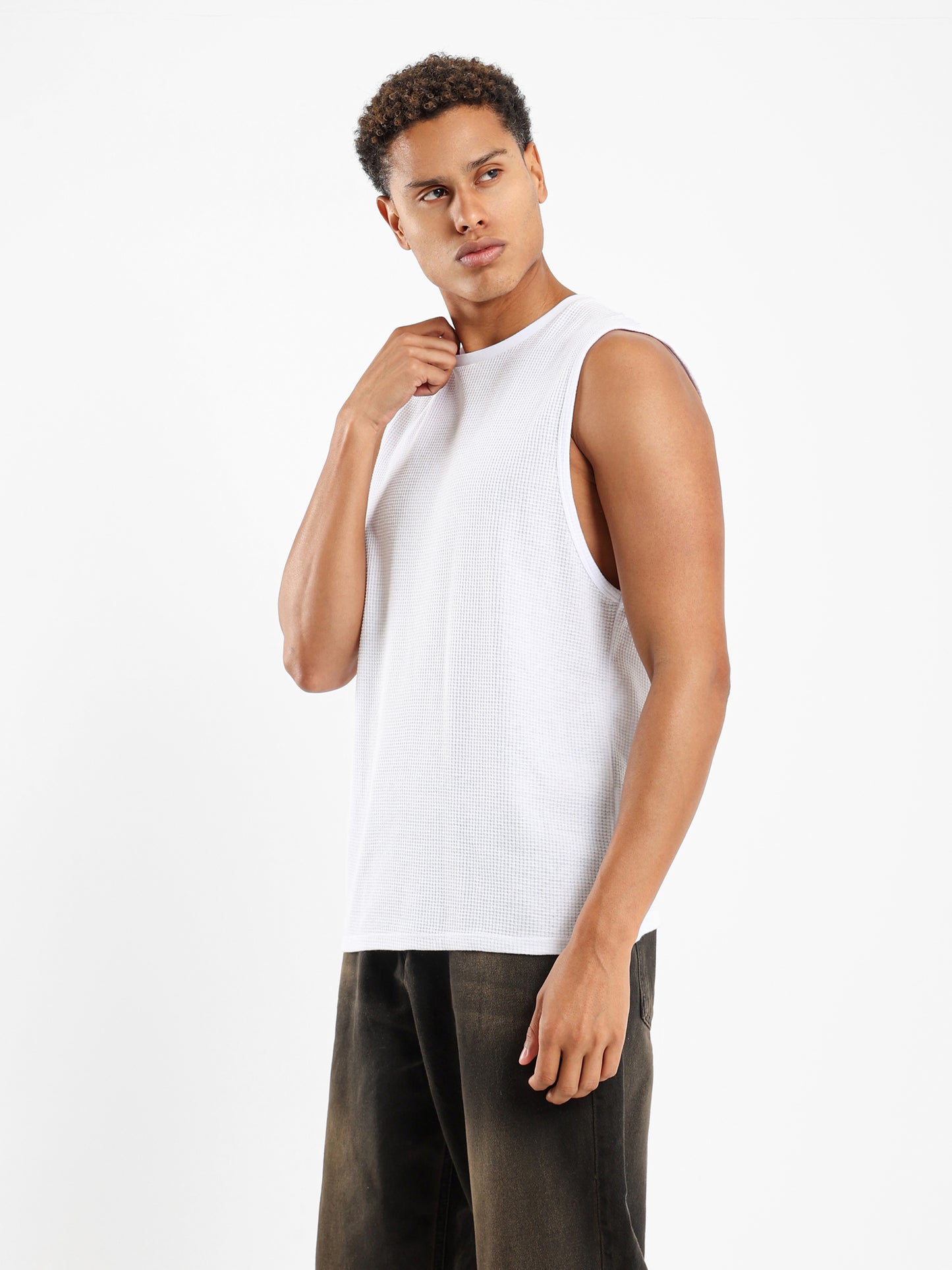 Waffle Textured Basic Shirt - Outlet