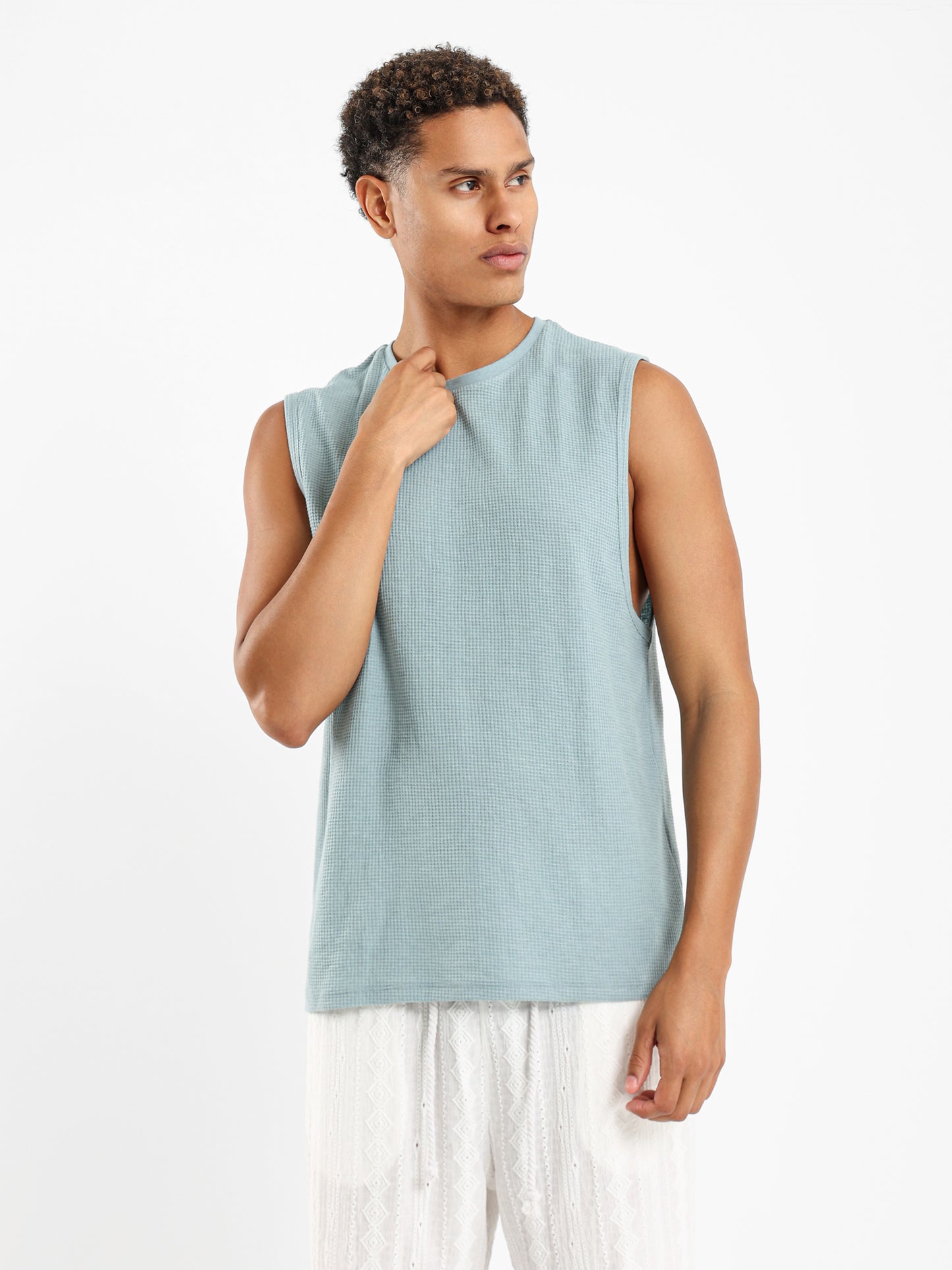 Waffle Textured Basic Shirt - Outlet