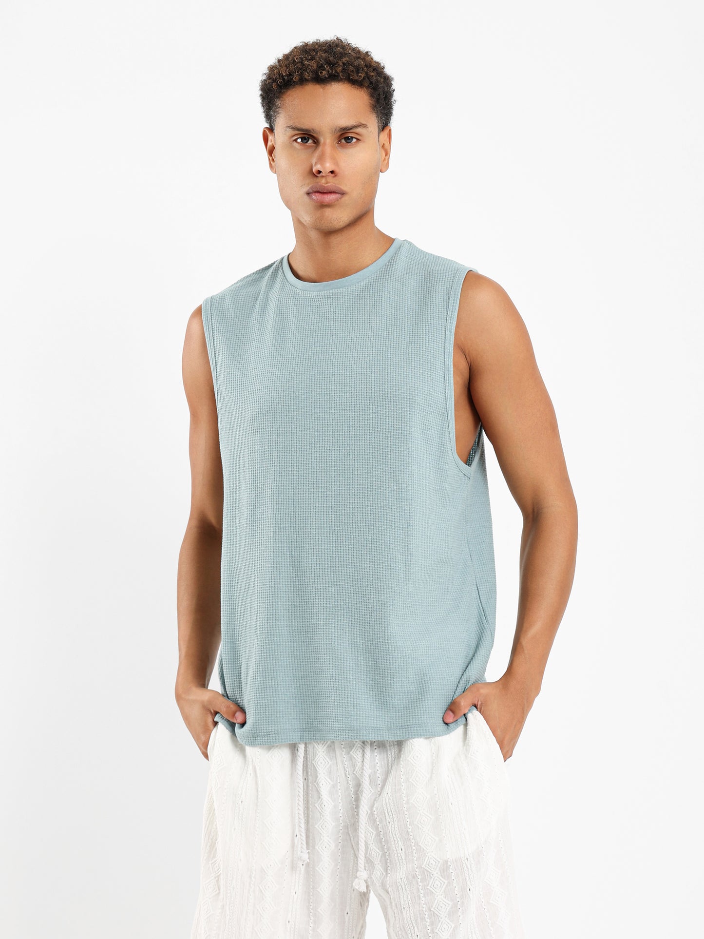 Waffle Textured Basic Shirt - Outlet
