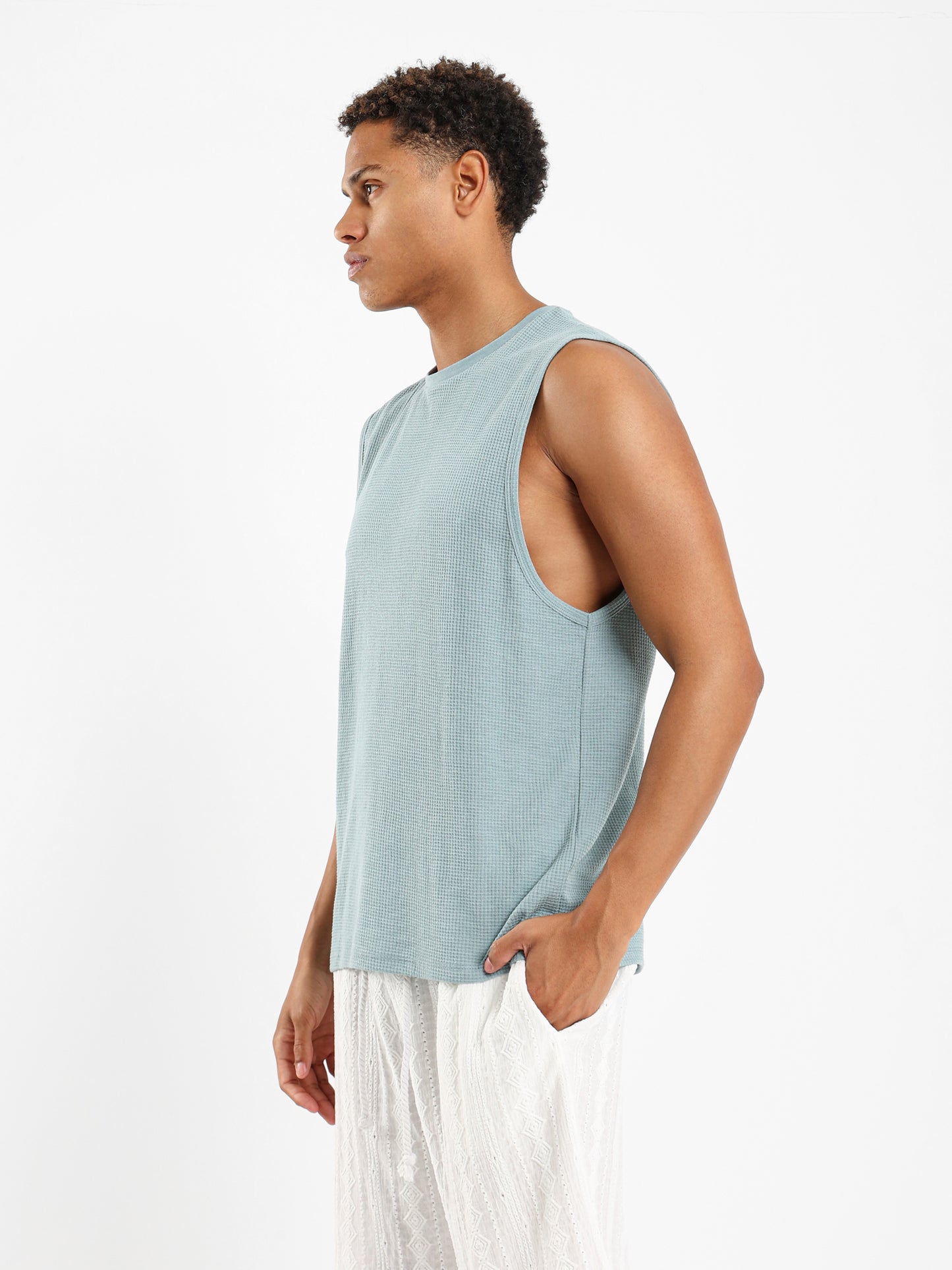 Waffle Textured Basic Shirt - Outlet