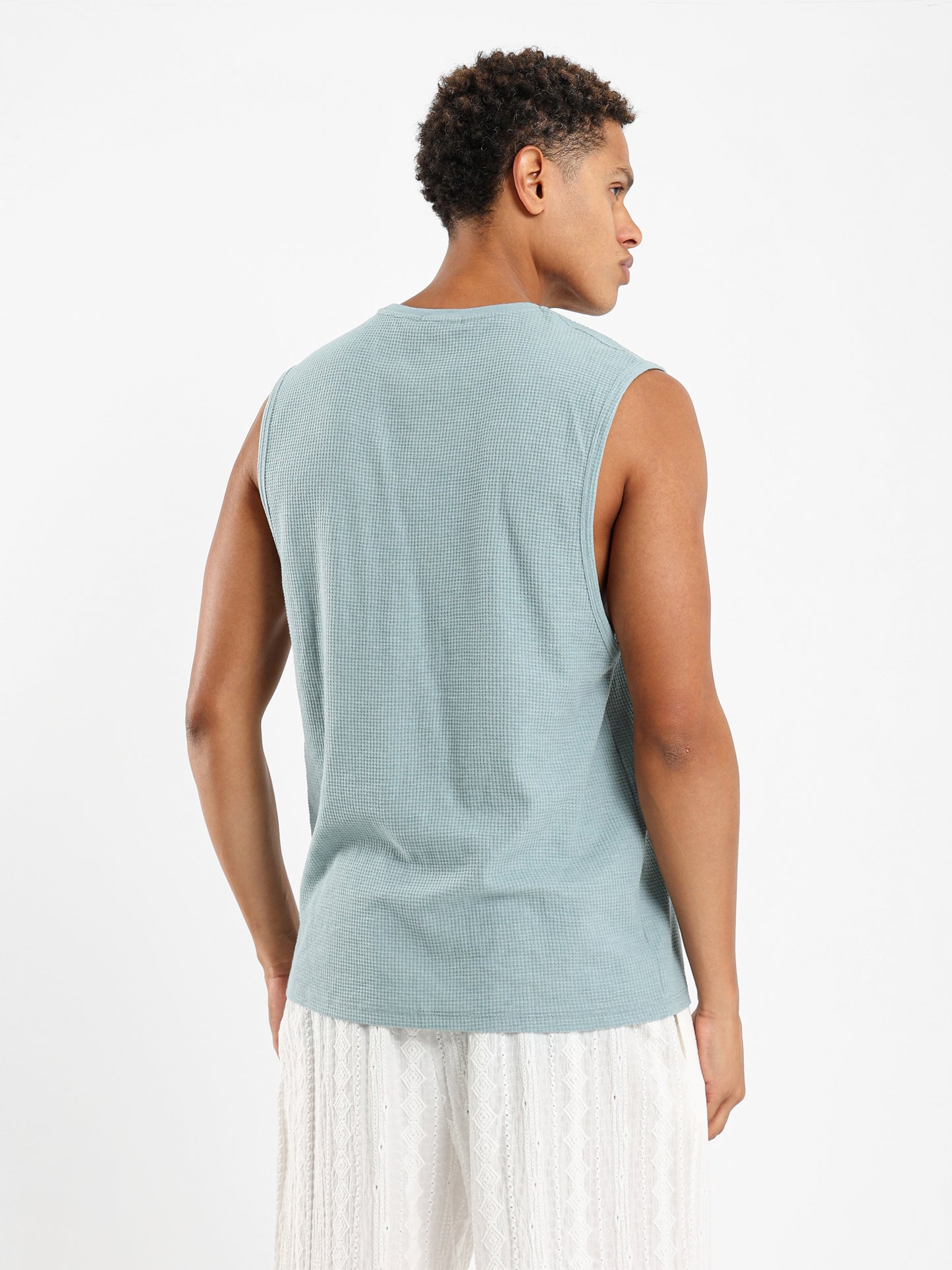 Waffle Textured Basic Shirt - Outlet