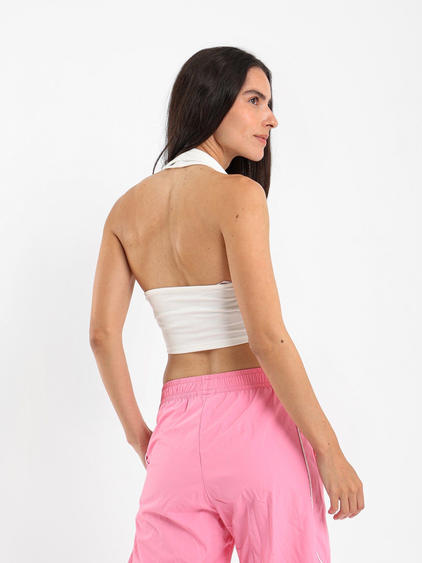 Halter-Neck Cropped Polo - Outlet