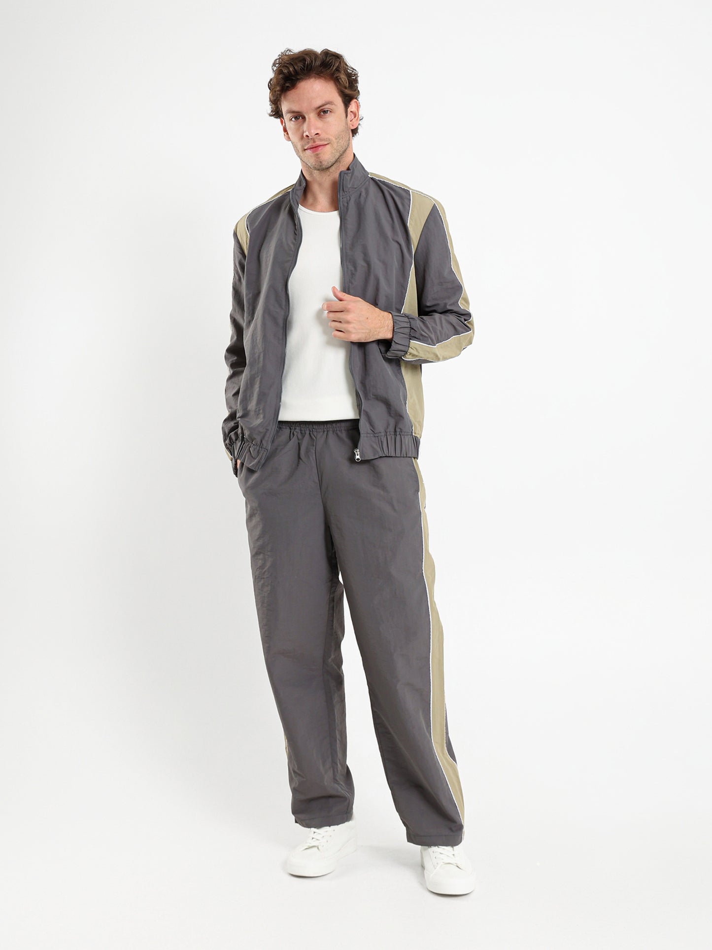 Contrast Panel Lightweight Hoodie