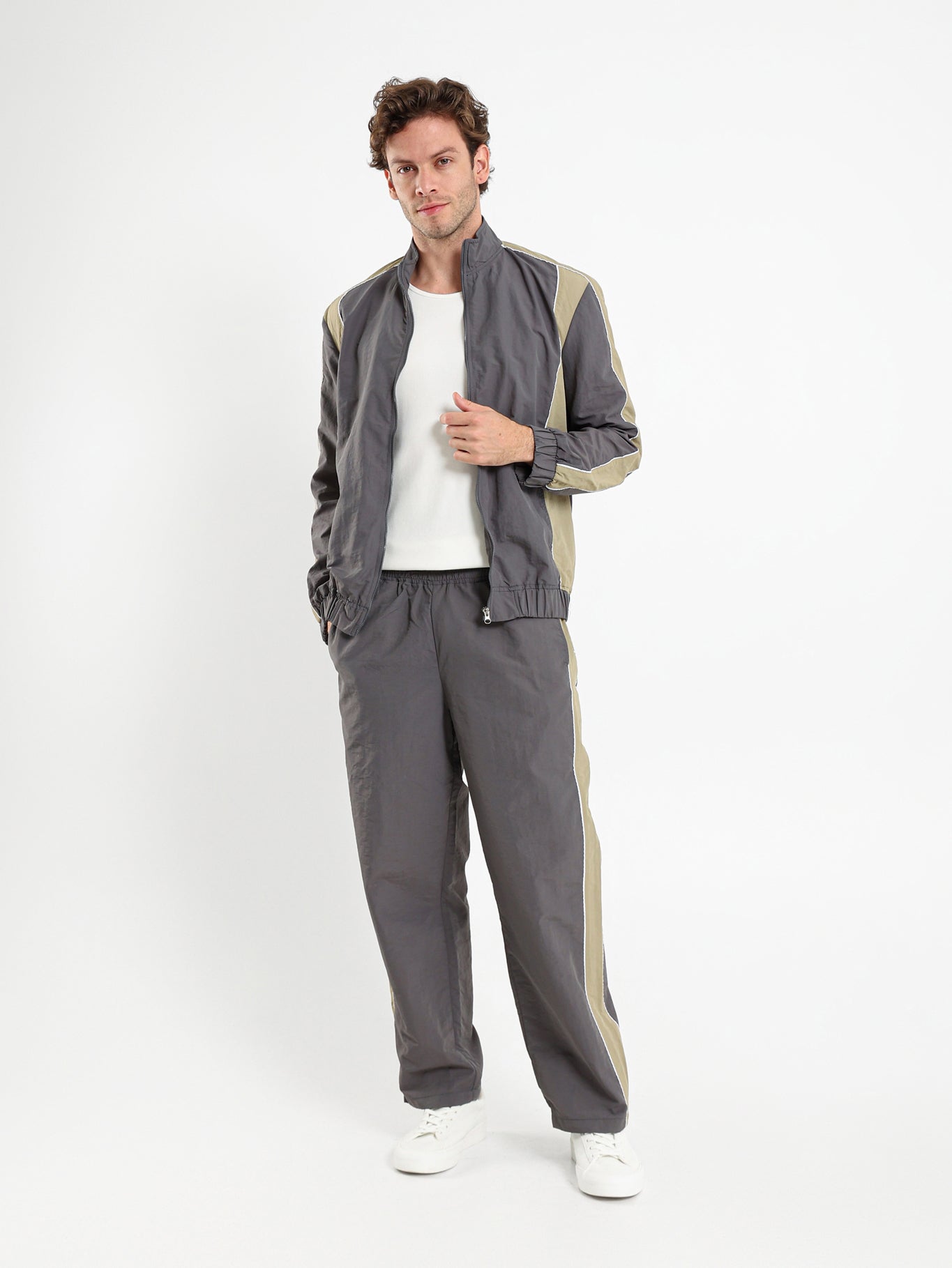 Contrast Panel Lightweight Pants