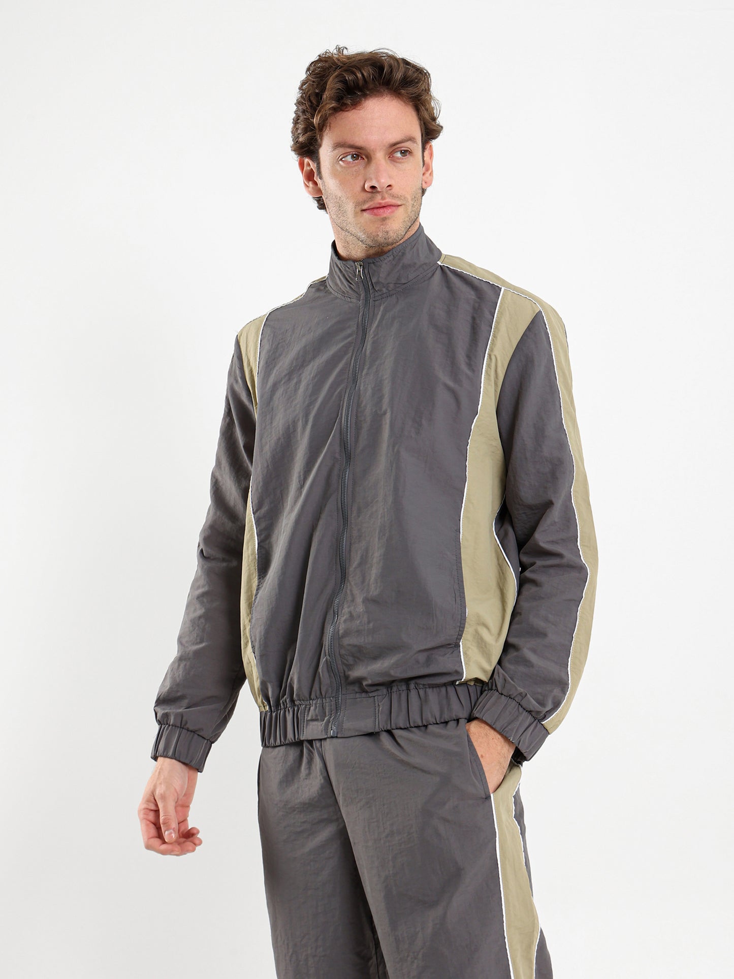 Contrast Panel Lightweight Hoodie