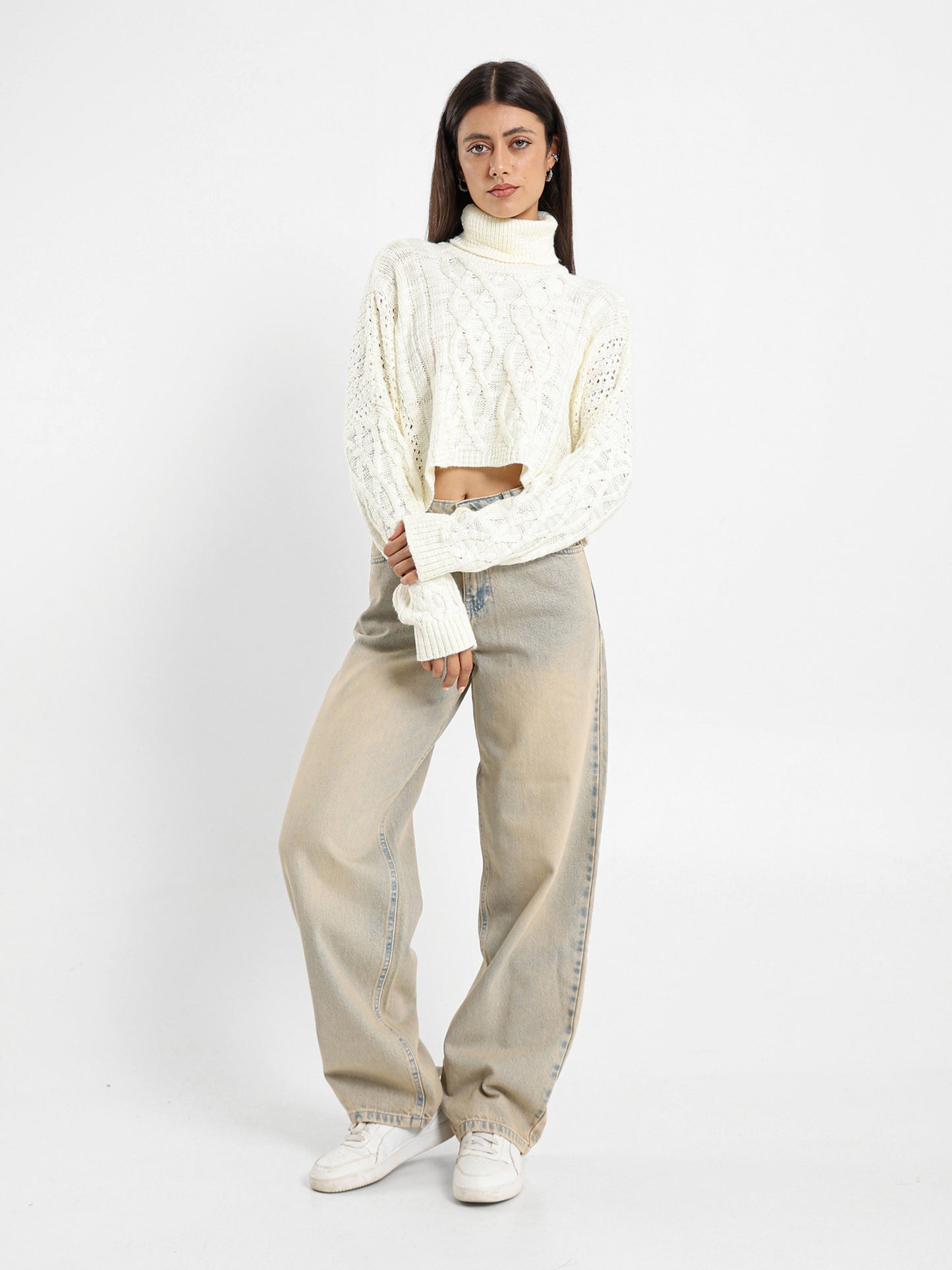 Slub Cropped Pullover