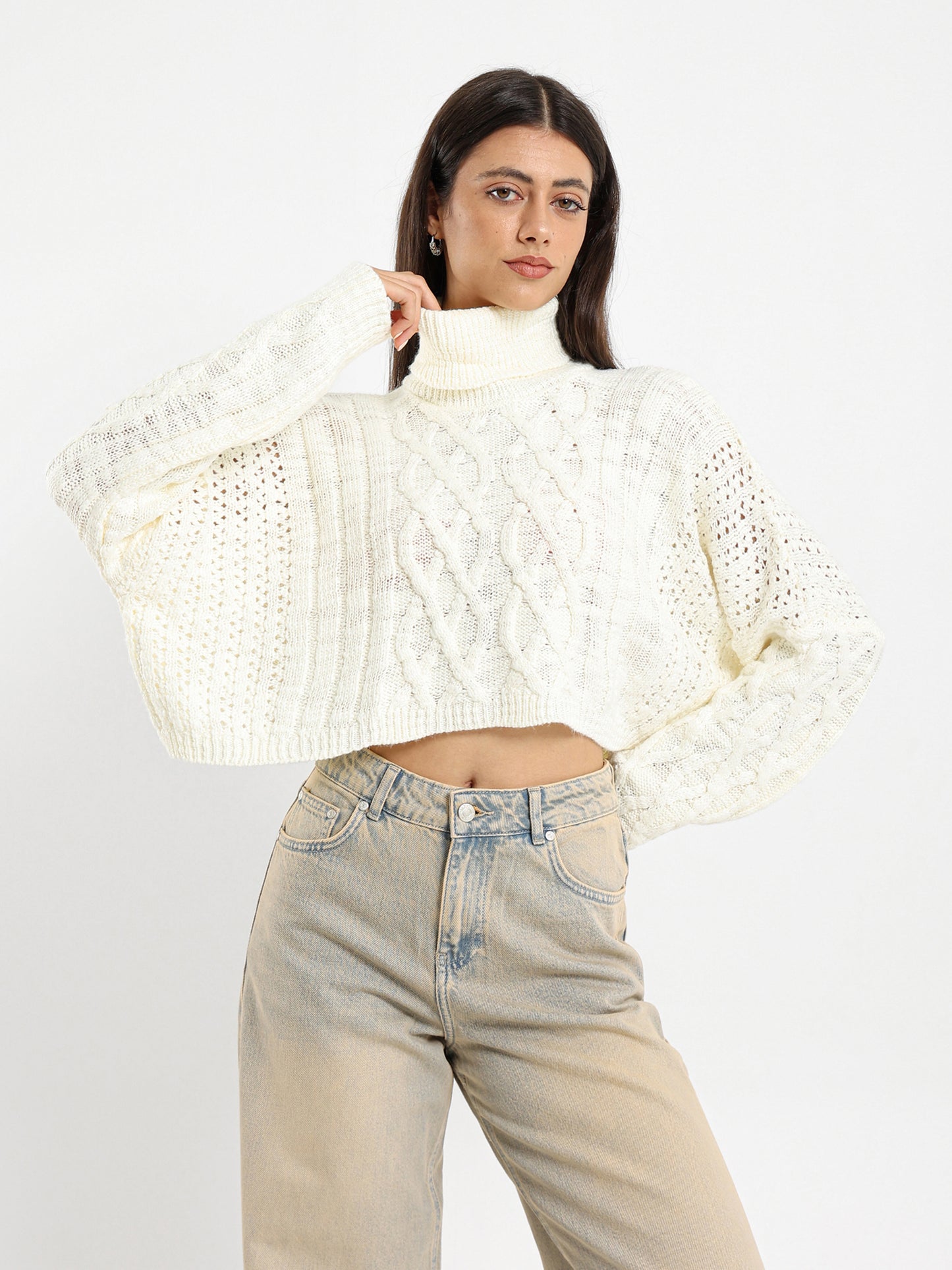 Slub Cropped Pullover