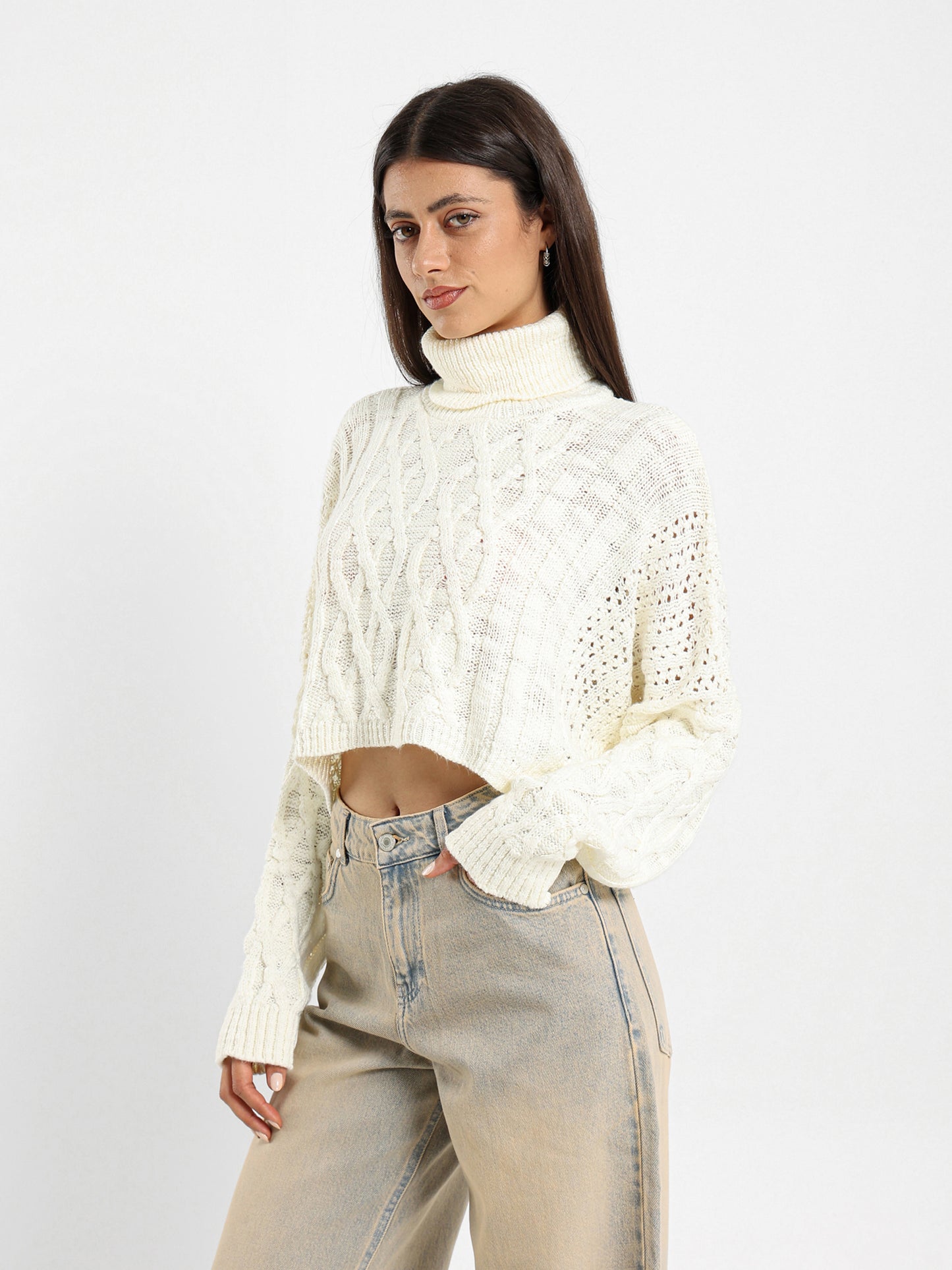 Slub Cropped Pullover