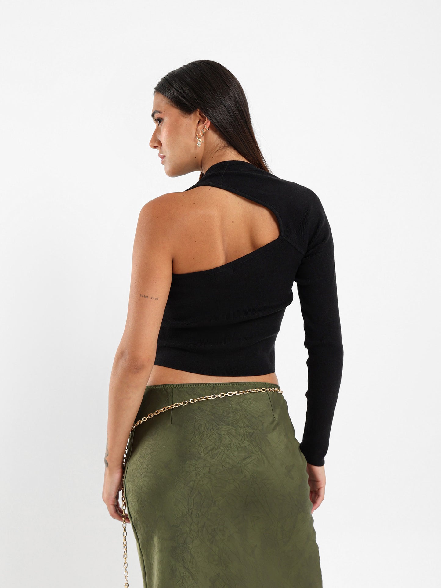 Cut-out One Shoulder Top