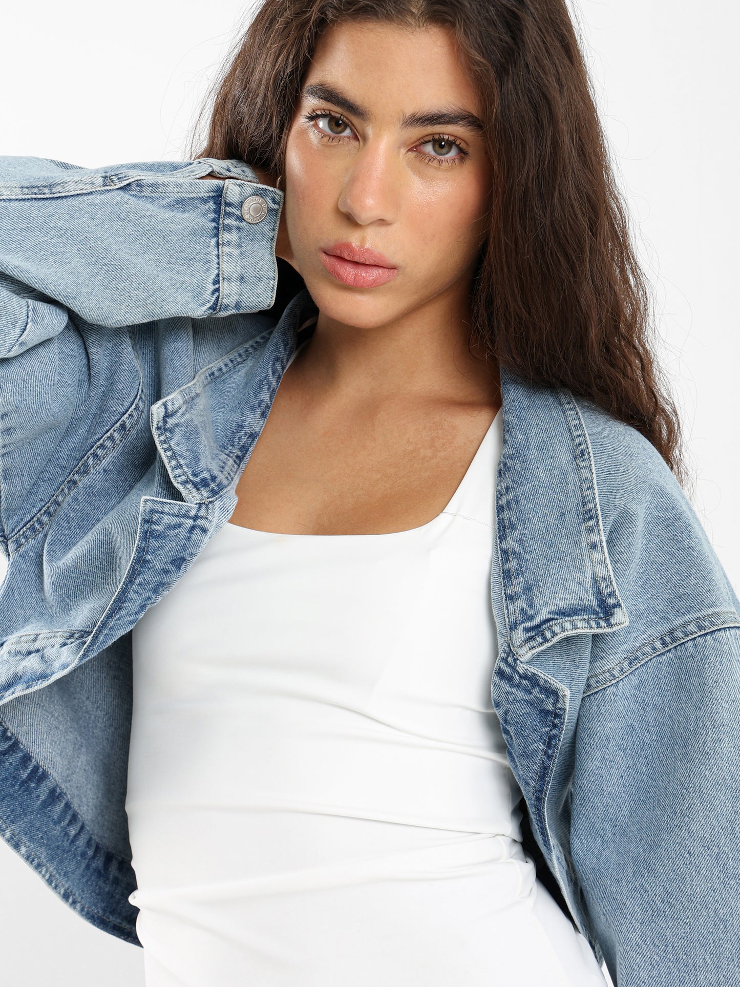 Loose Denim Bolero Jacket