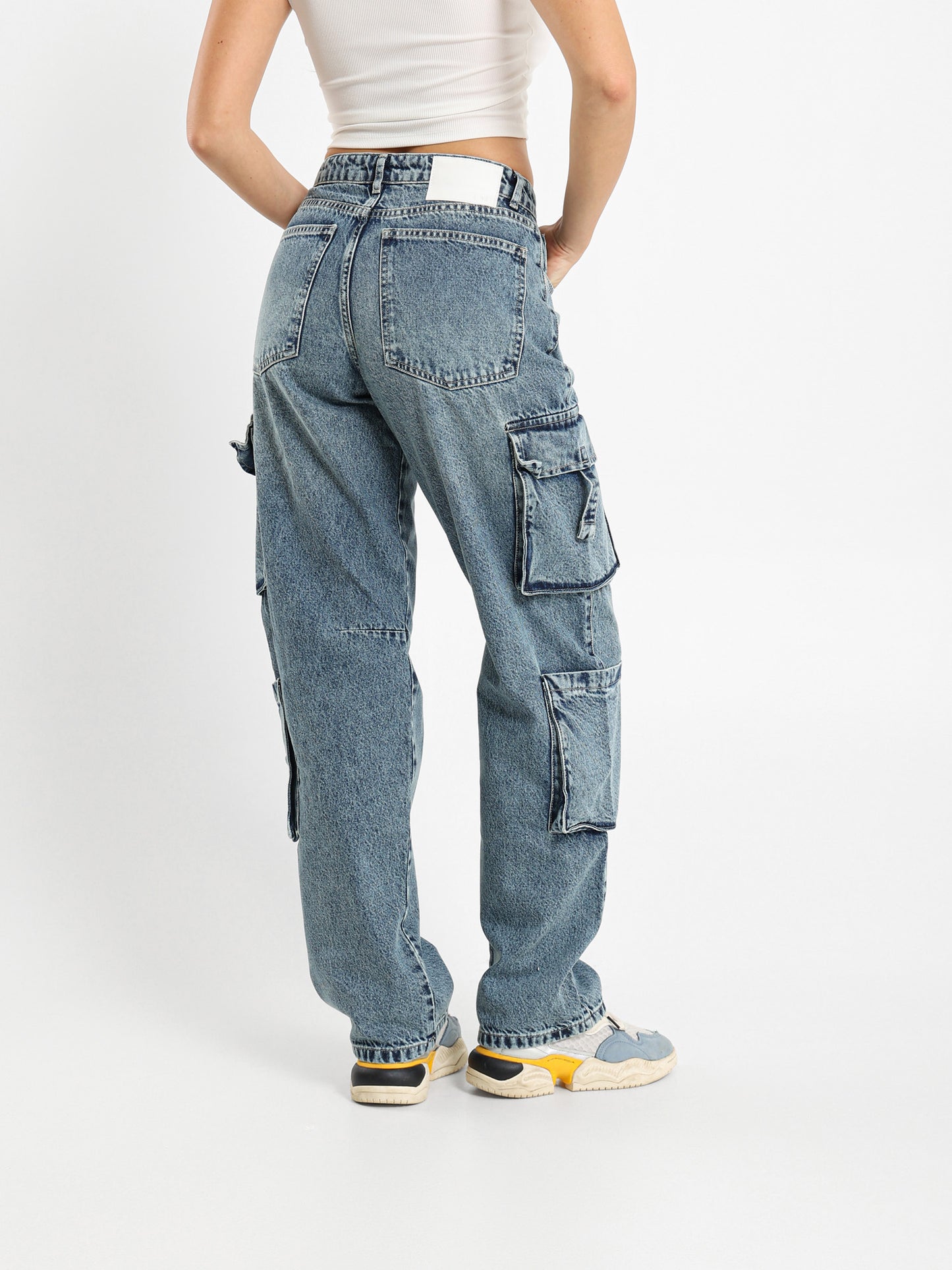 Cargo Jeans with Multiple Pockets