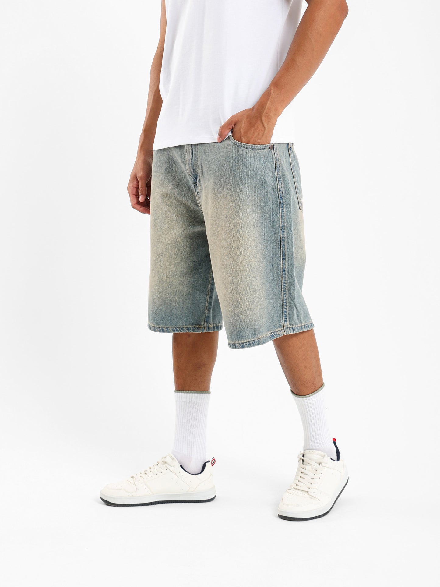 Oversized Denim Shorts