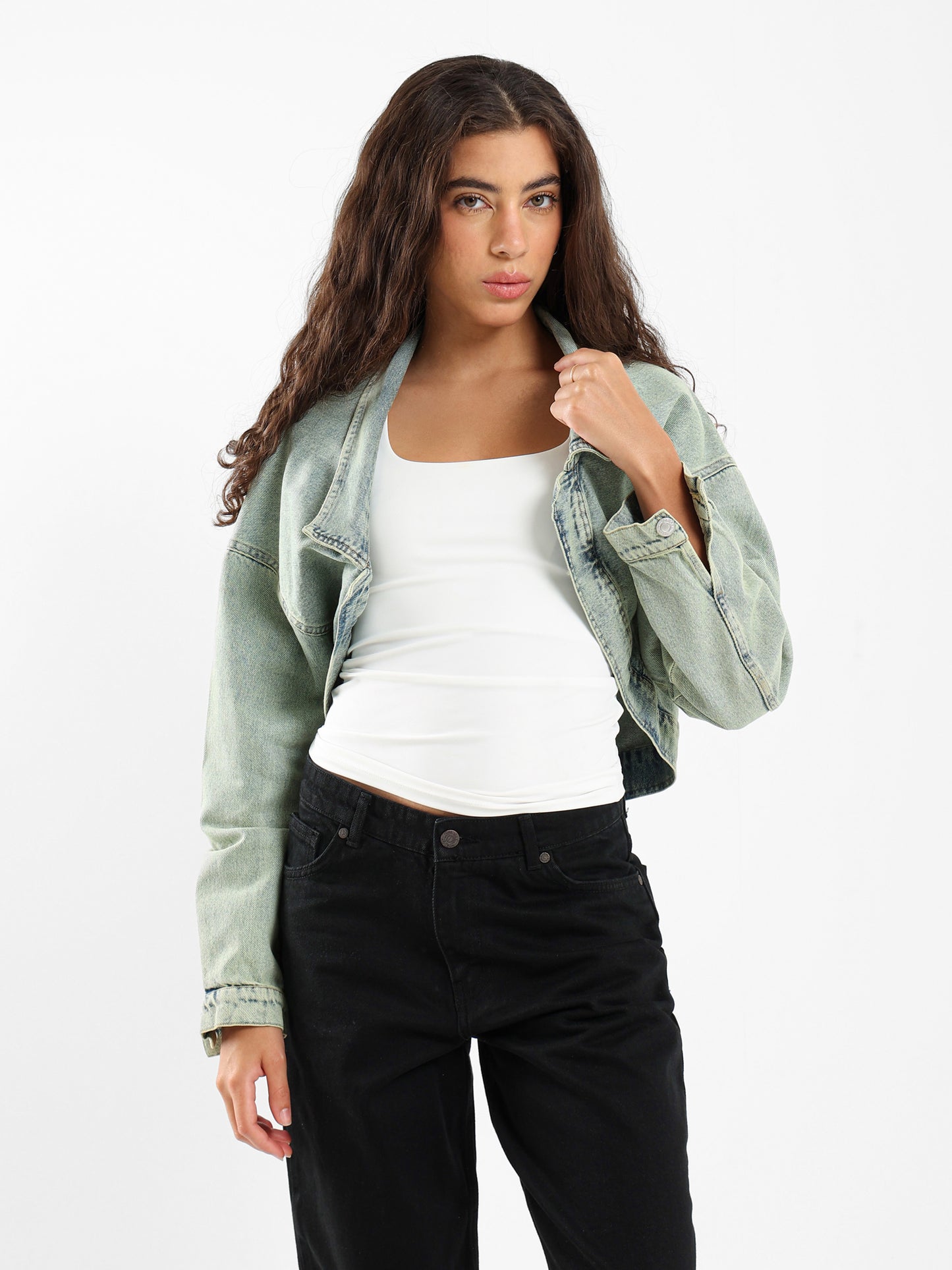 Loose Denim Bolero Jacket