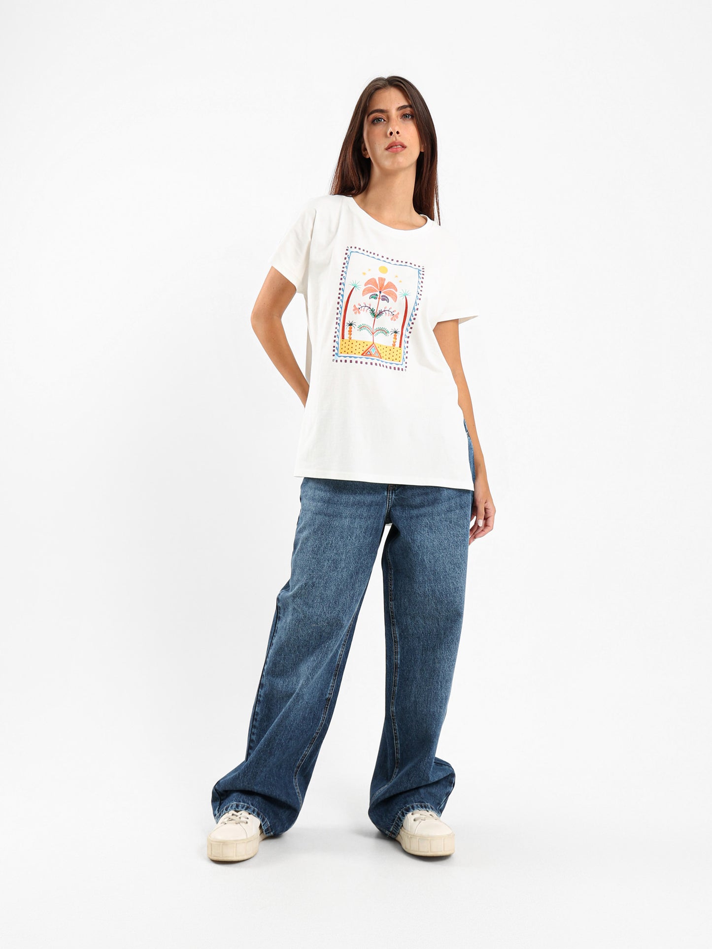 Vintage Ethnic Print T-Shirt