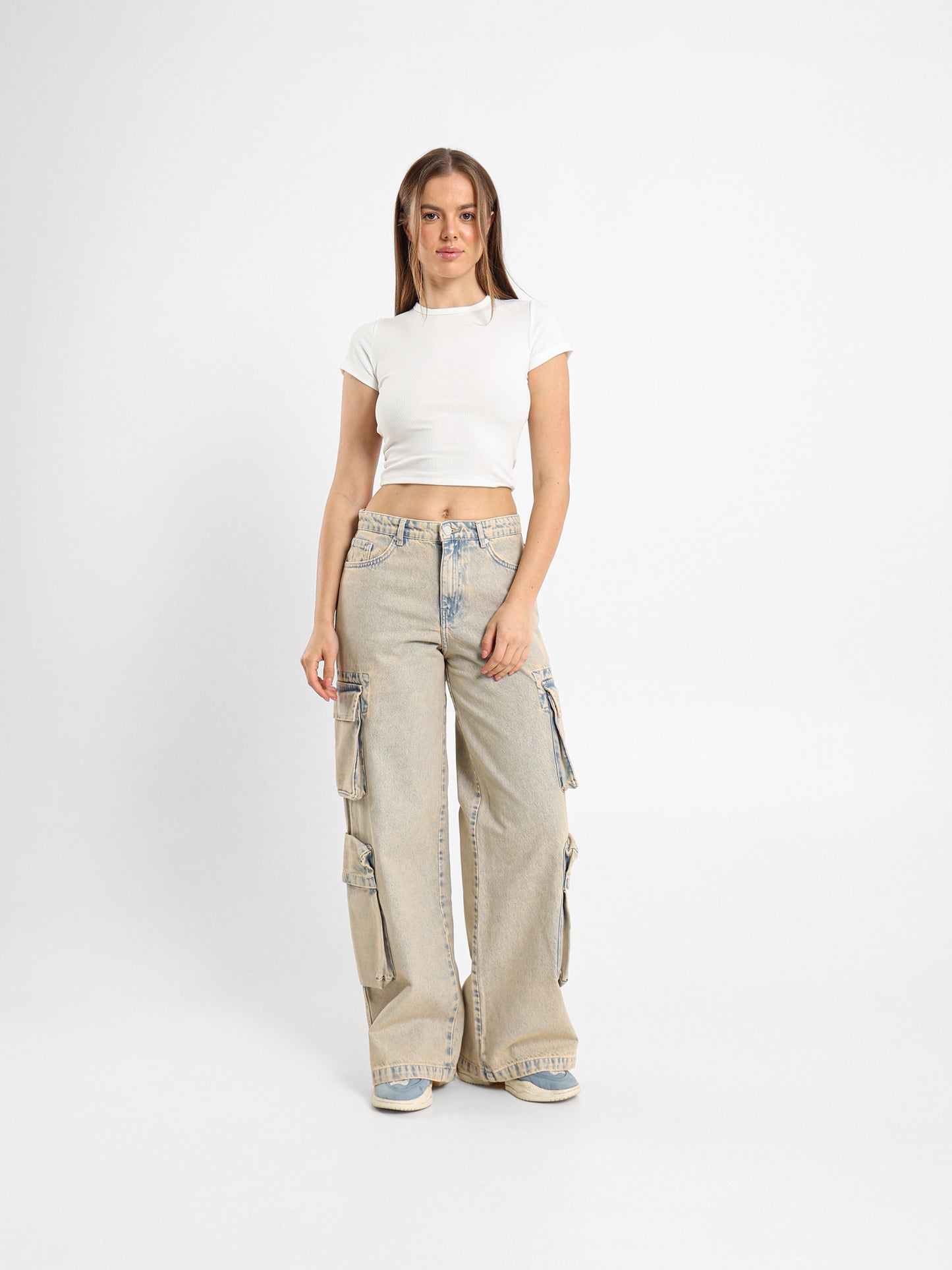 Extreme Wide Leg Cargo Jeans