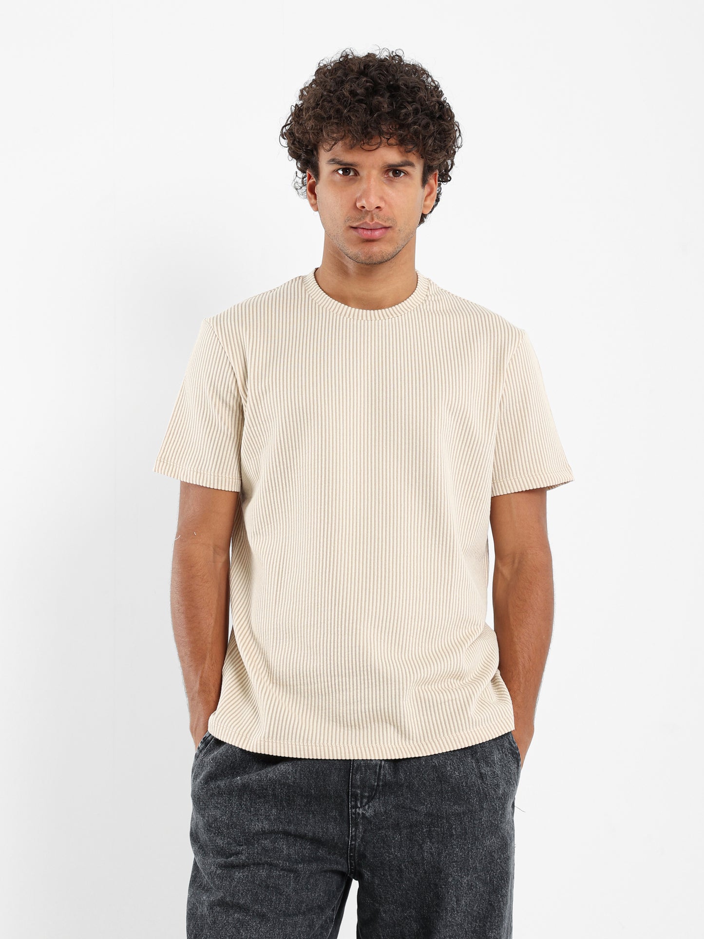 Ribbed Casual T-Shirt