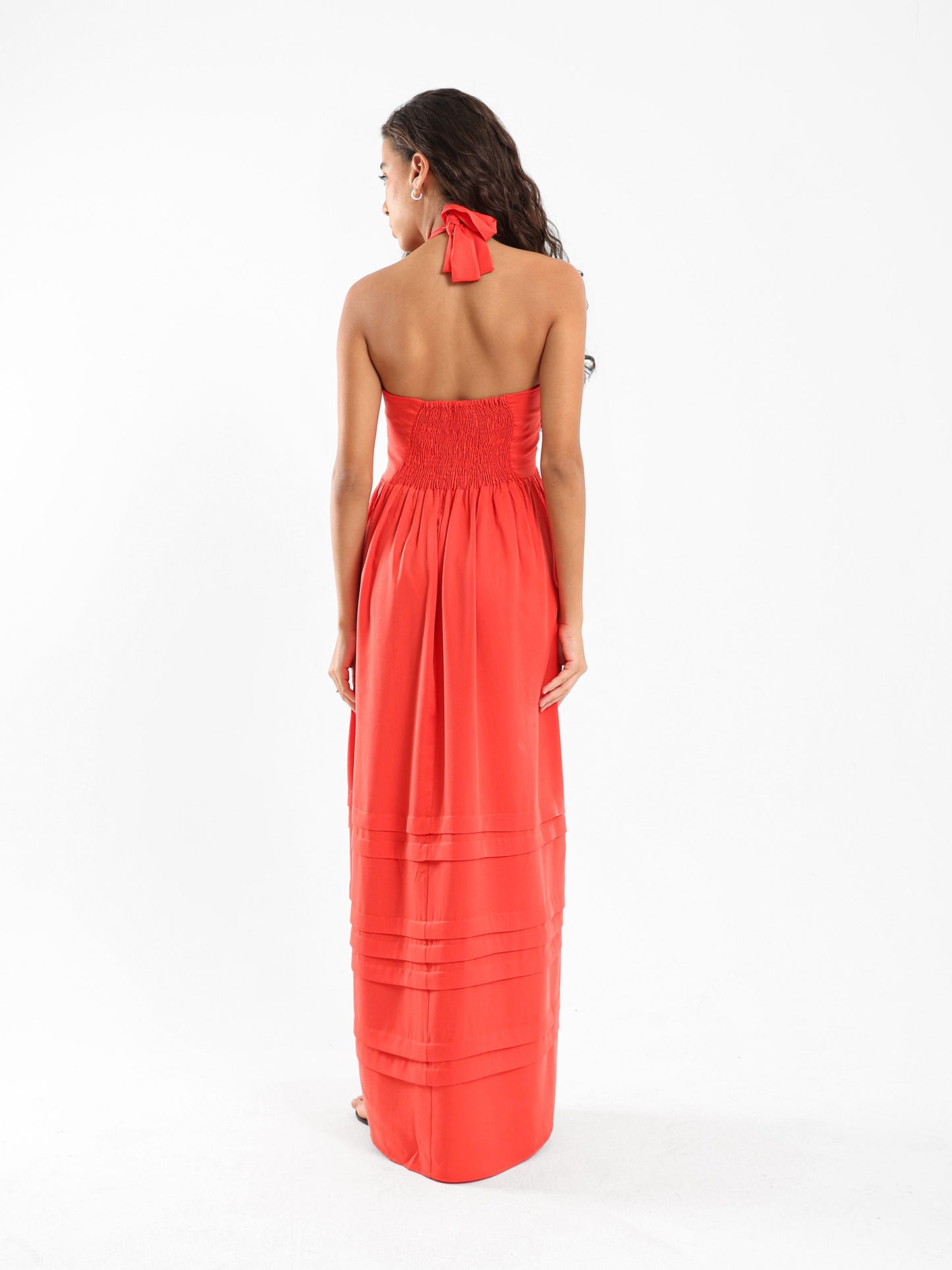 Maxi Dress with Neck Tie