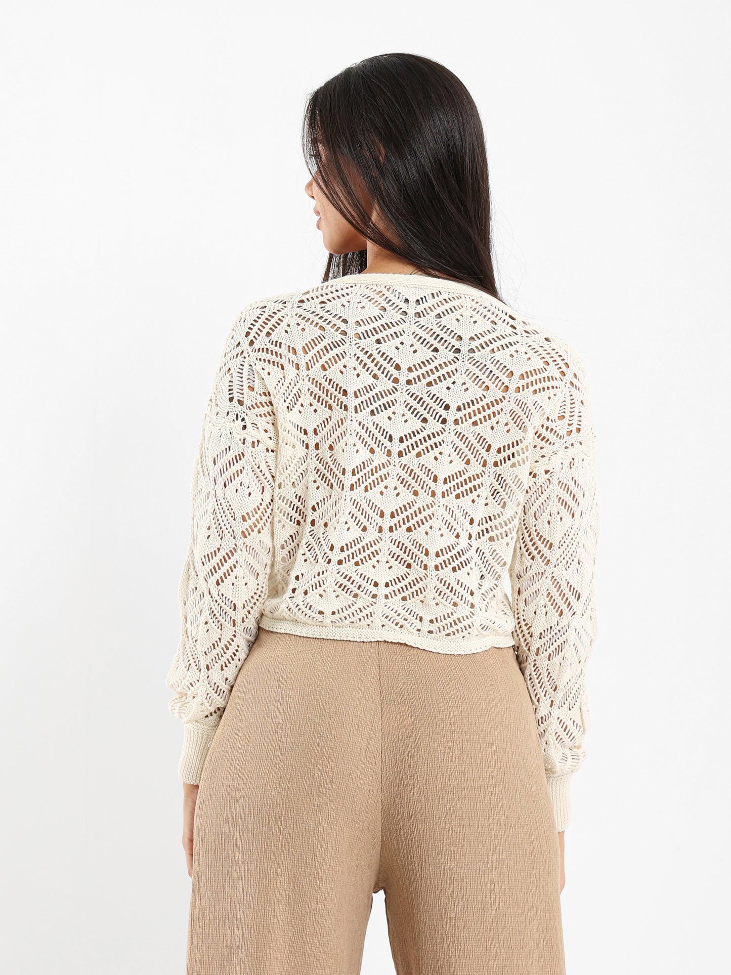 Cropped Tricot Cardigan