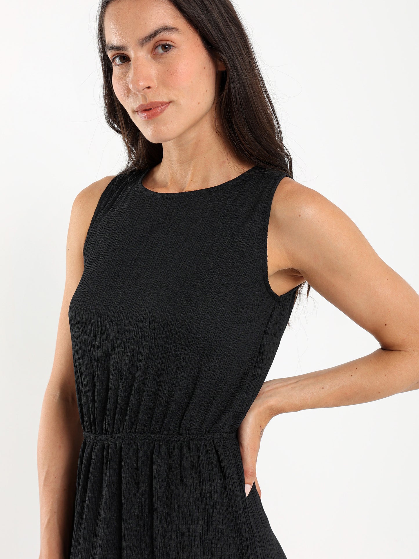 Sleeveless Long Dress with Side Slit