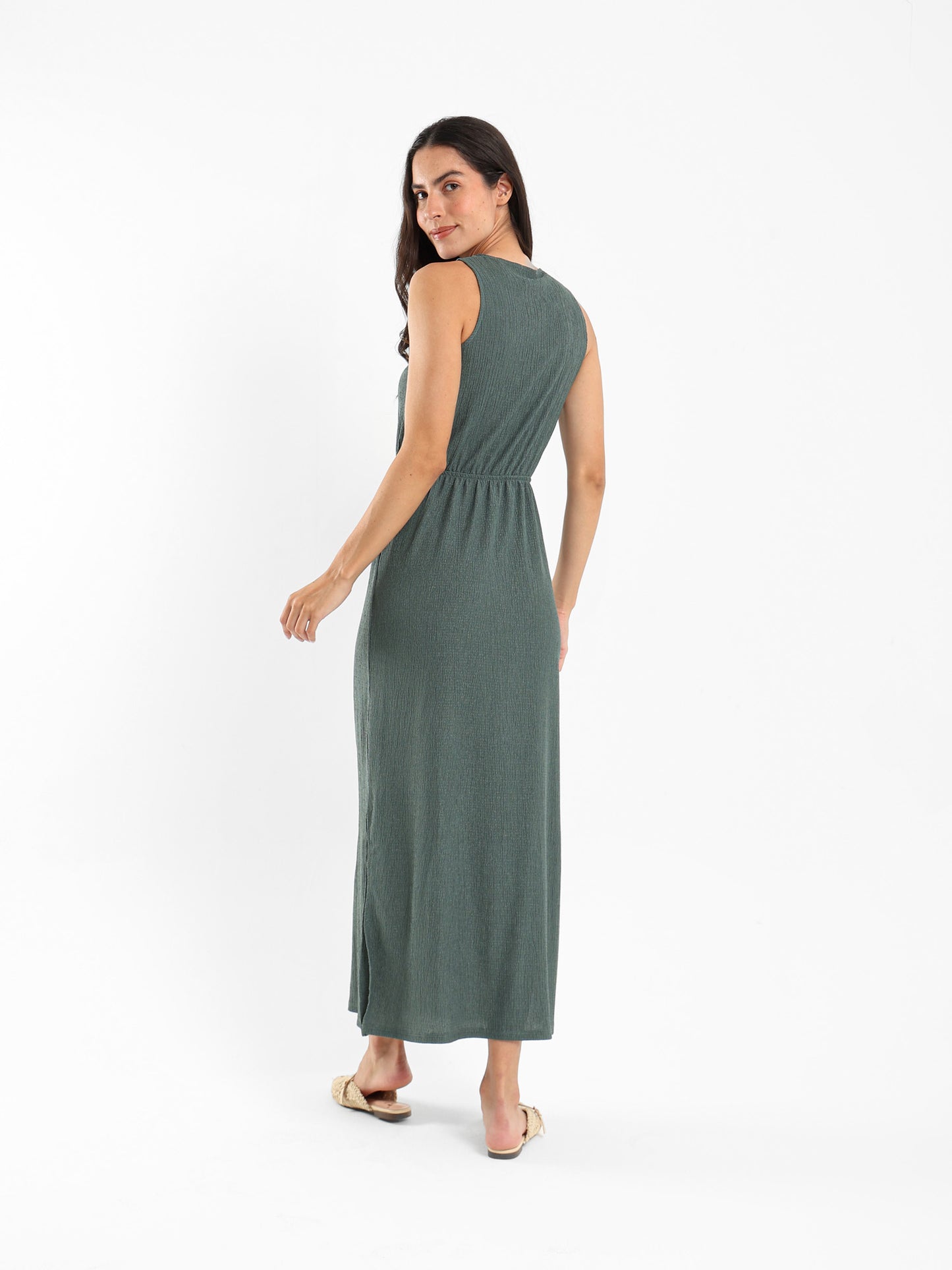 Sleeveless Long Dress with Side Slit