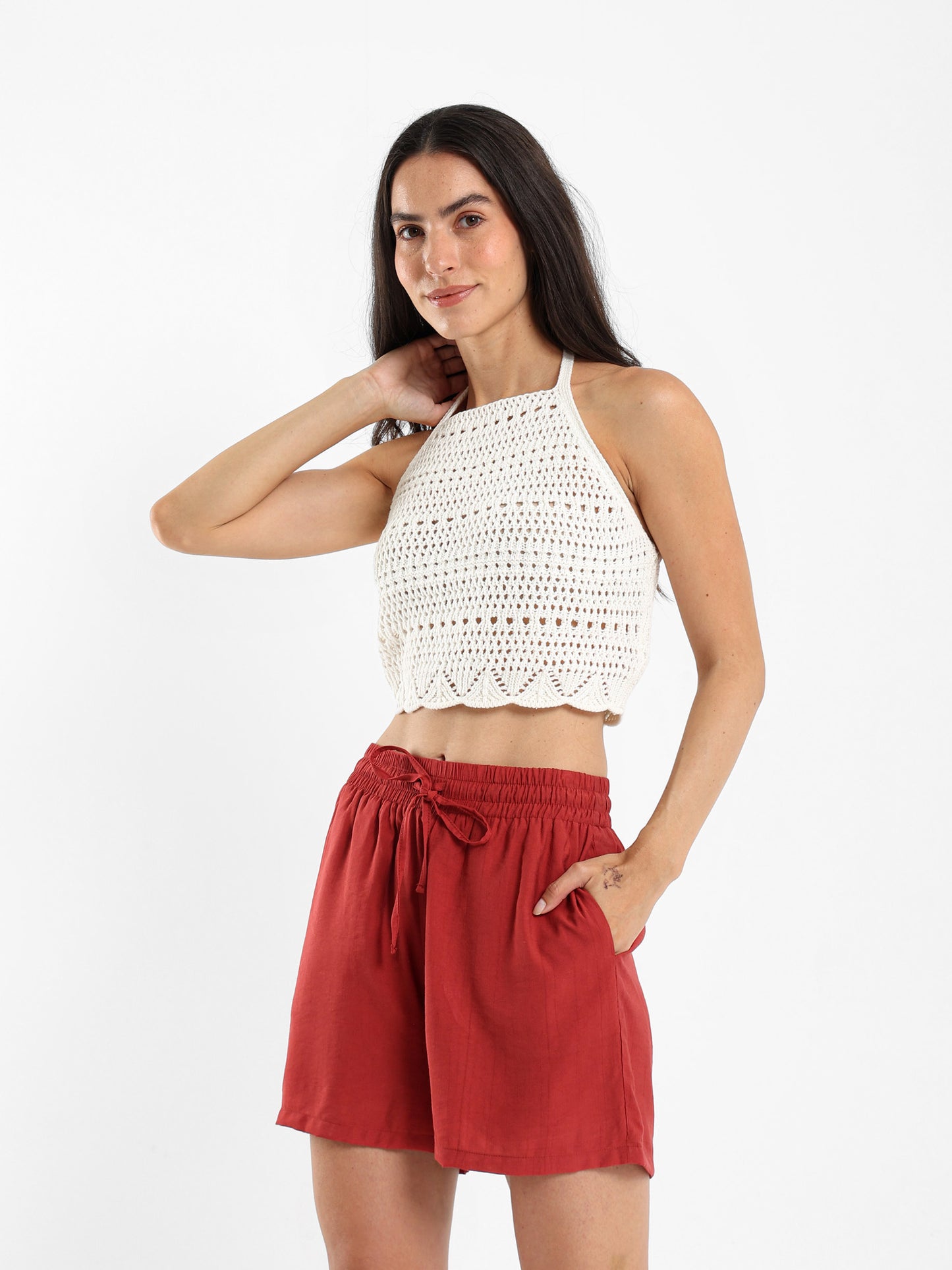 Halter Neck Crochet Top