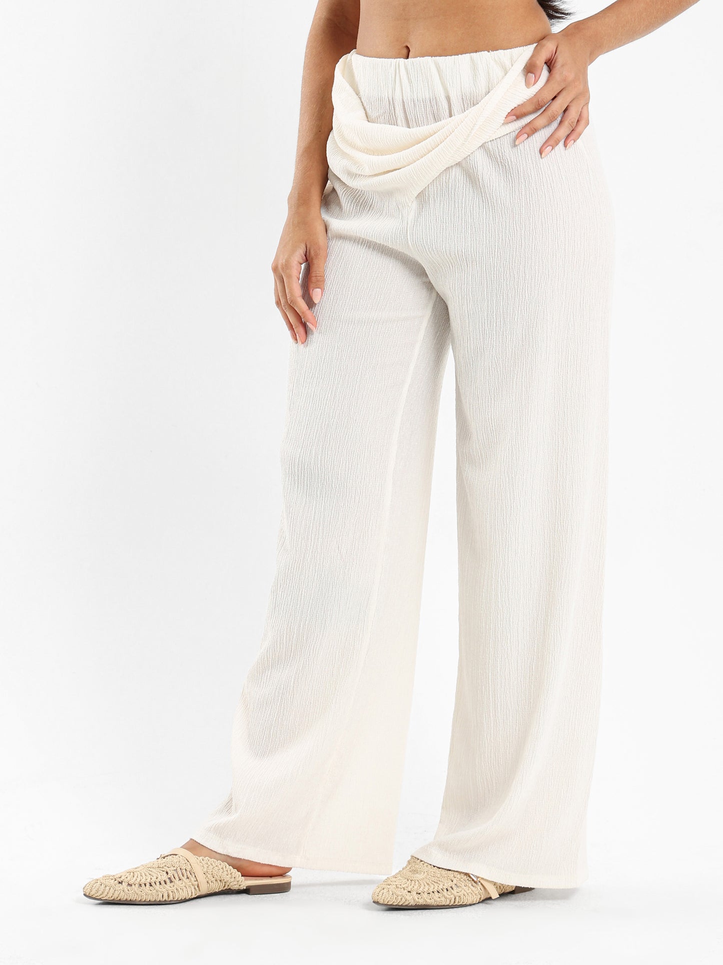 Twisted Front Wrinkled Pants