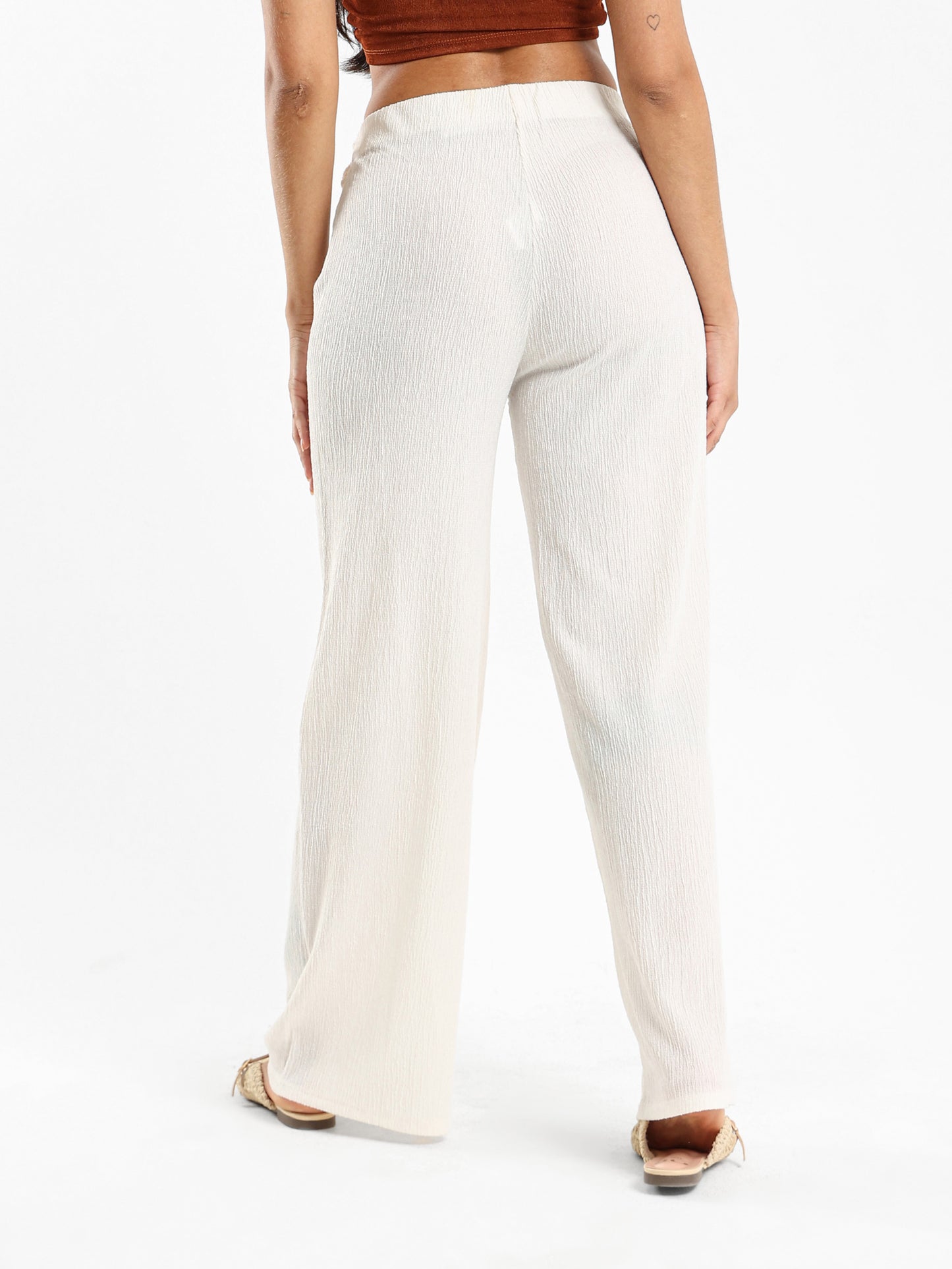 Twisted Front Wrinkled Pants