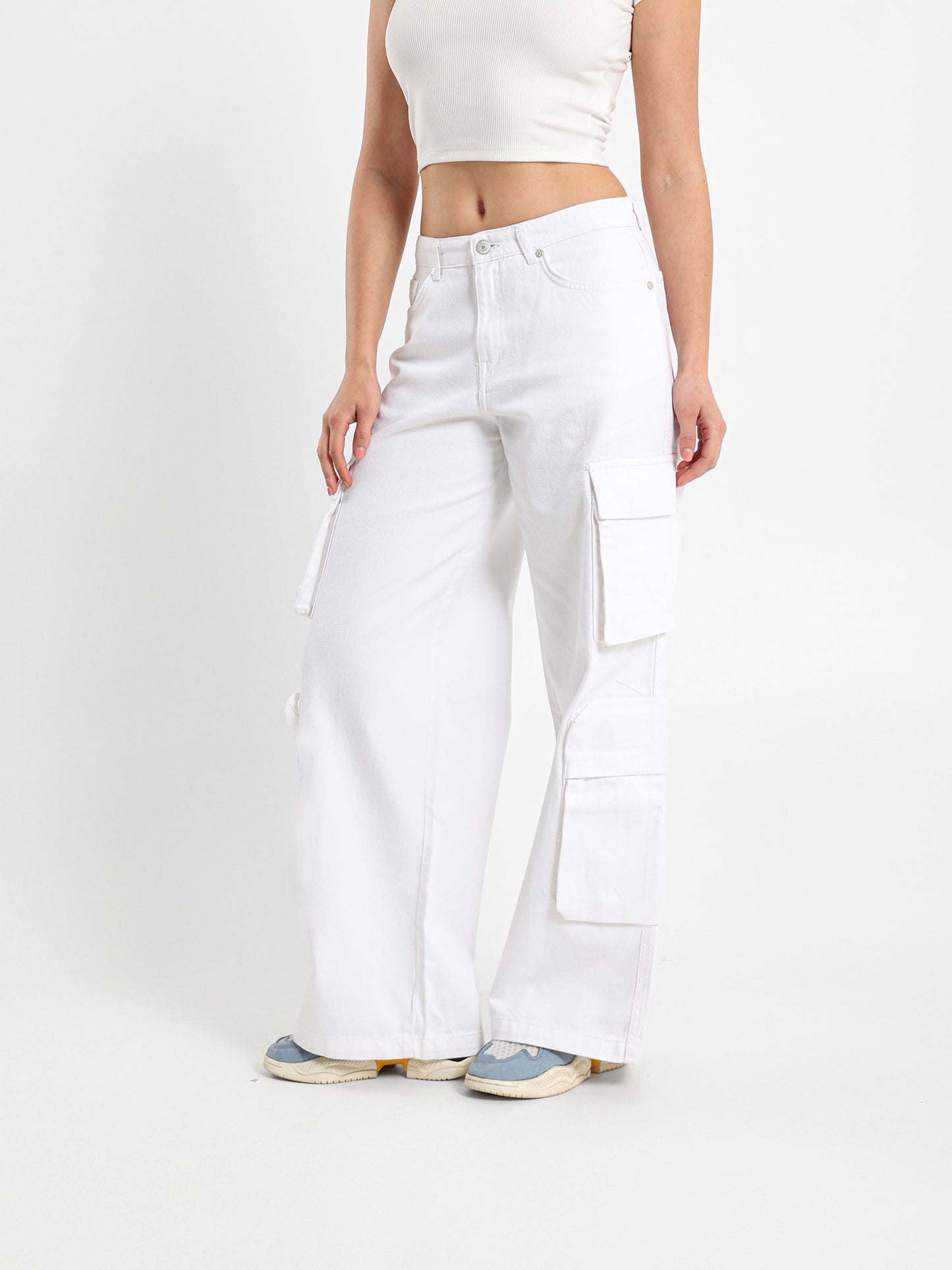 Extreme Wide Leg Cargo Jeans