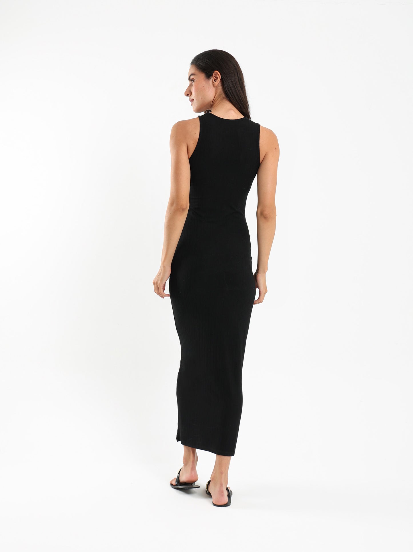 Sleeveless Ribbed Maxi Dress