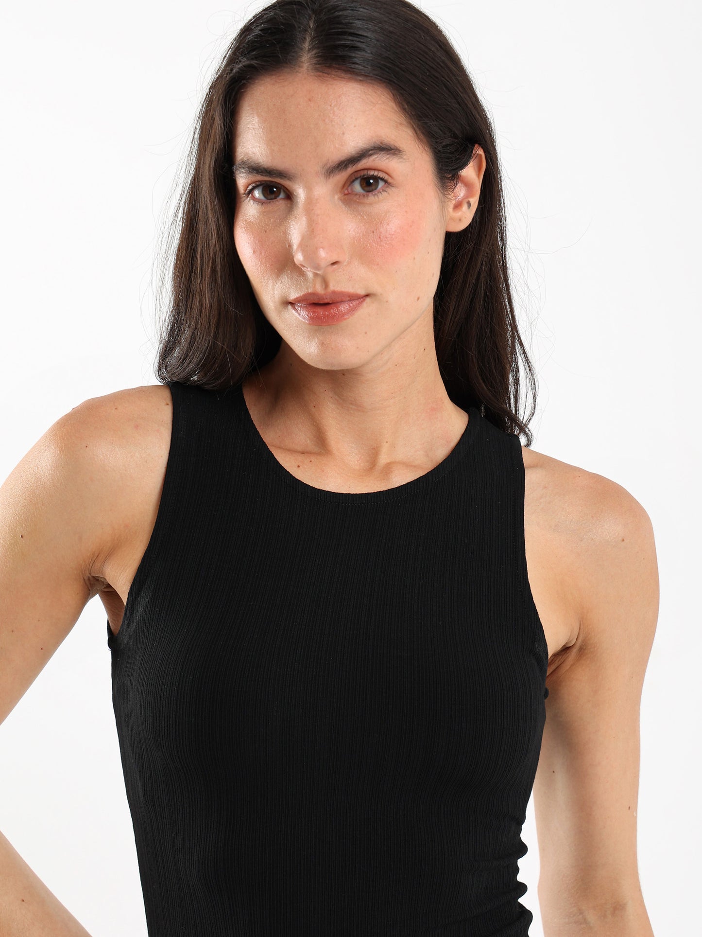Sleeveless Ribbed Maxi Dress