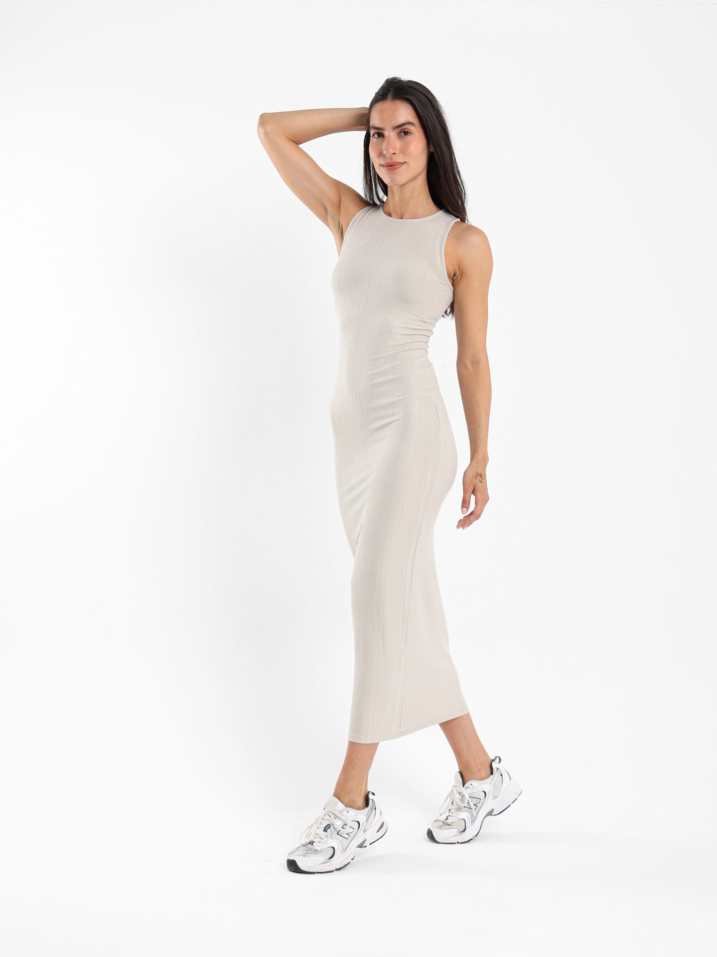 Sleeveless Ribbed Maxi Dress