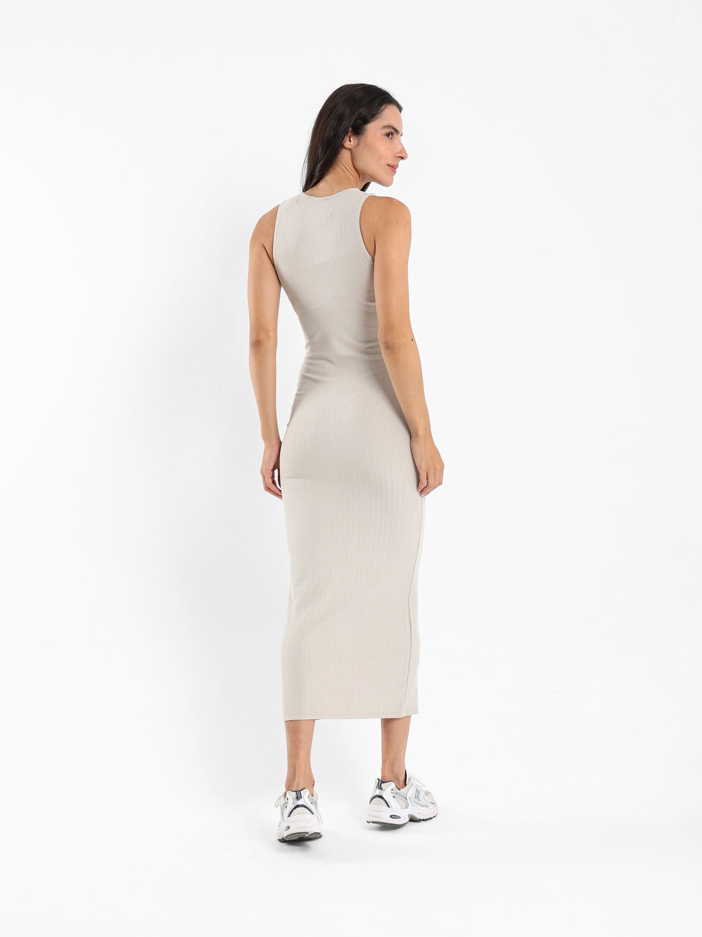 Sleeveless Ribbed Maxi Dress