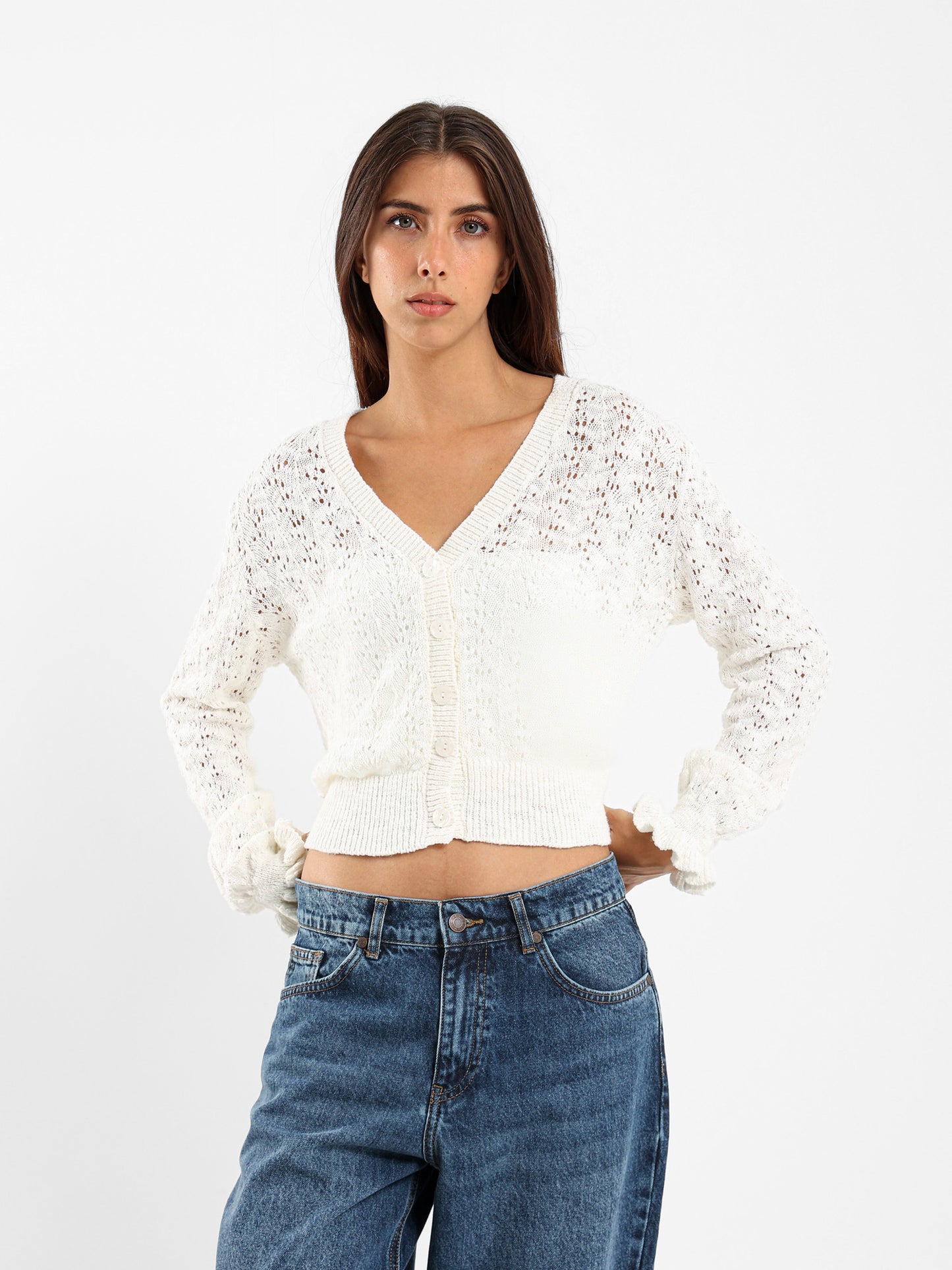 V-neck Knitted Cardigan
