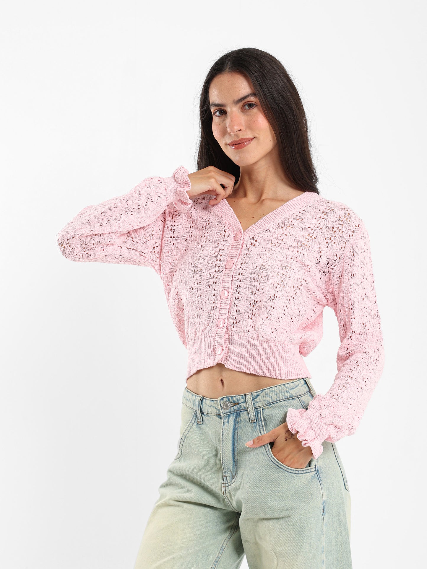 V-neck Knitted Cardigan