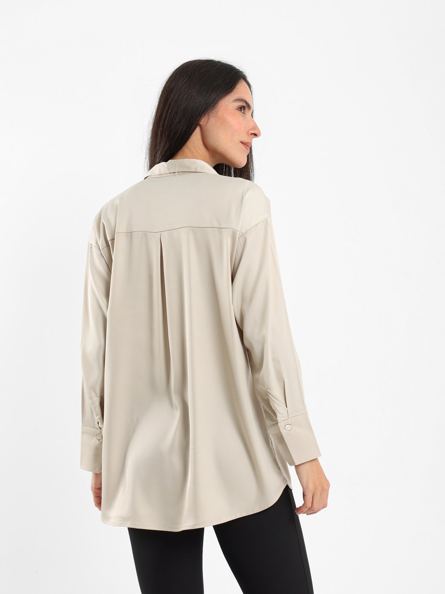 Loose-Fit Satin Shirt