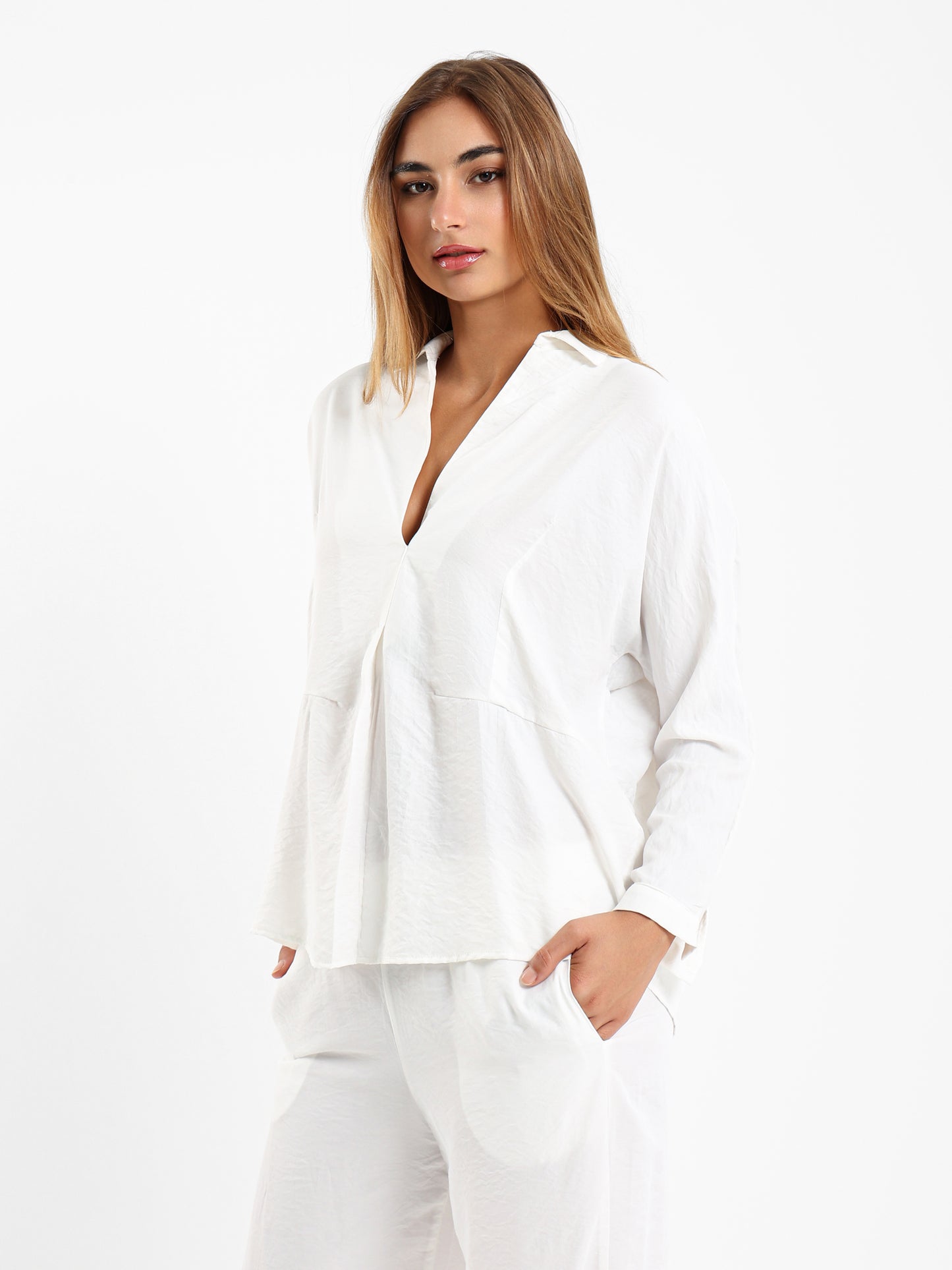 Front Pleated Blouse
