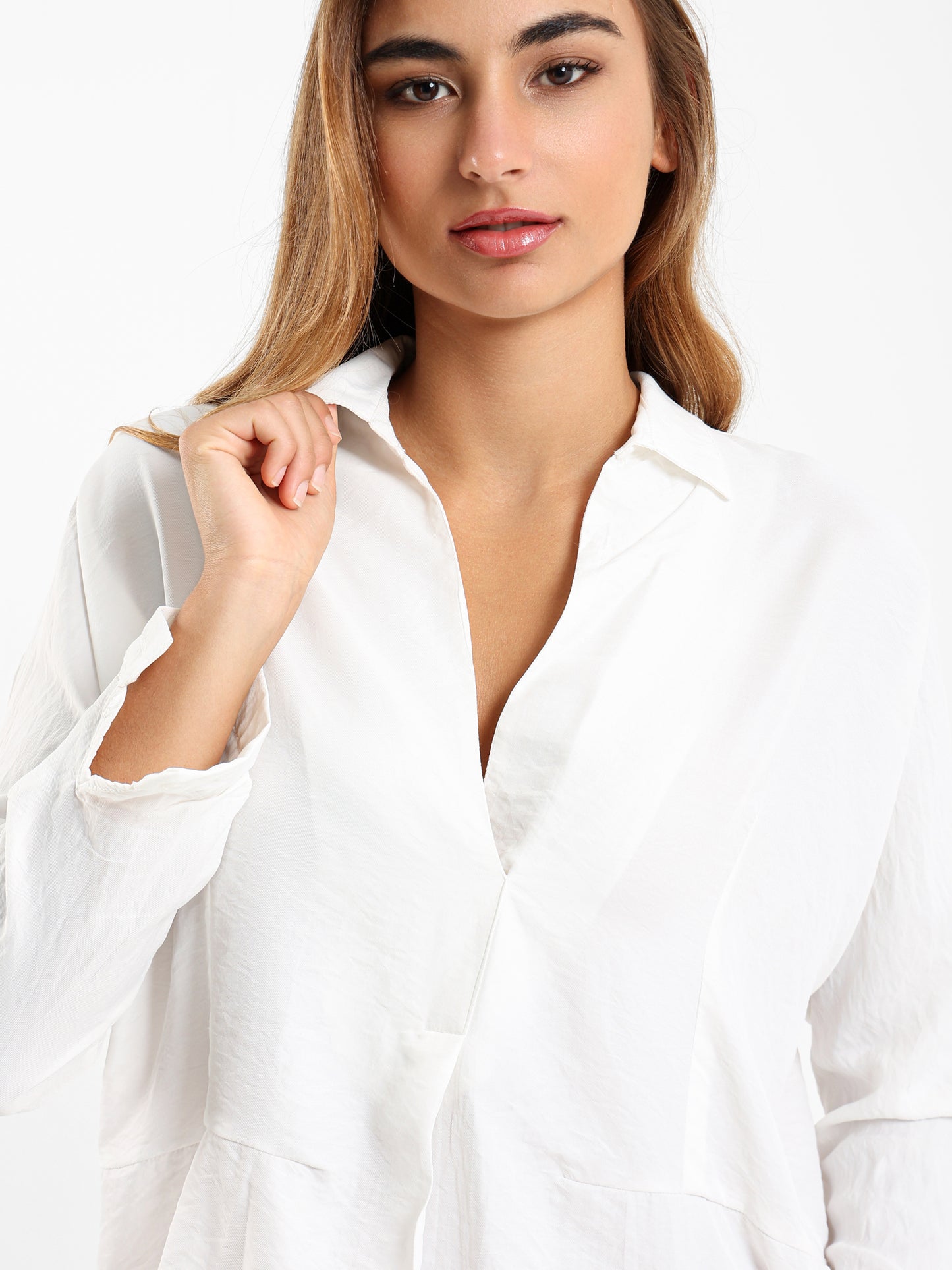 Front Pleated Blouse