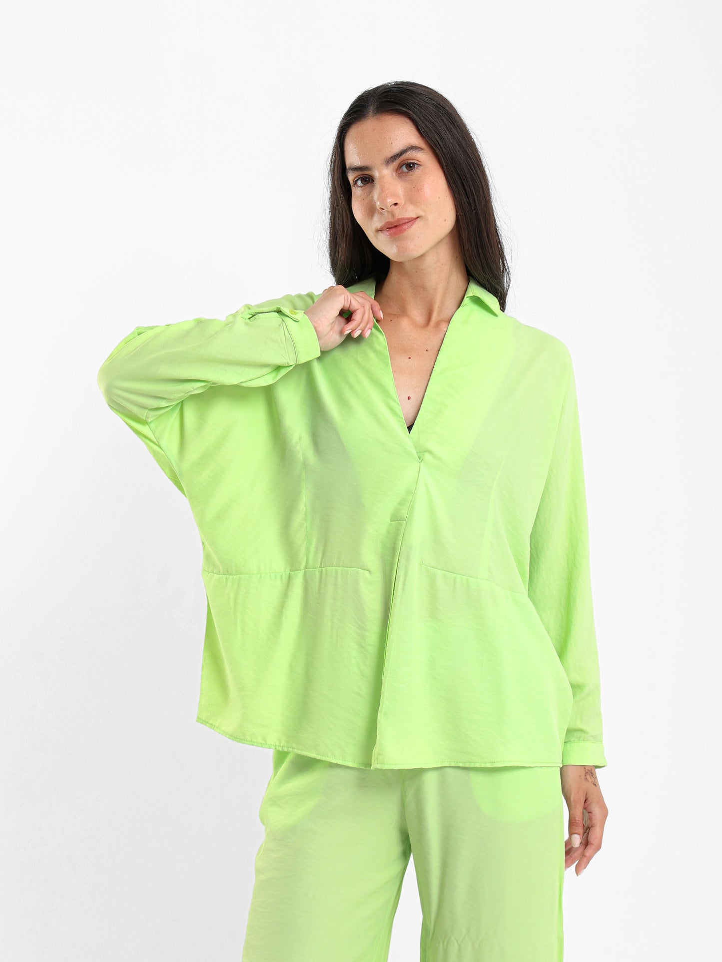 Front Pleated Blouse